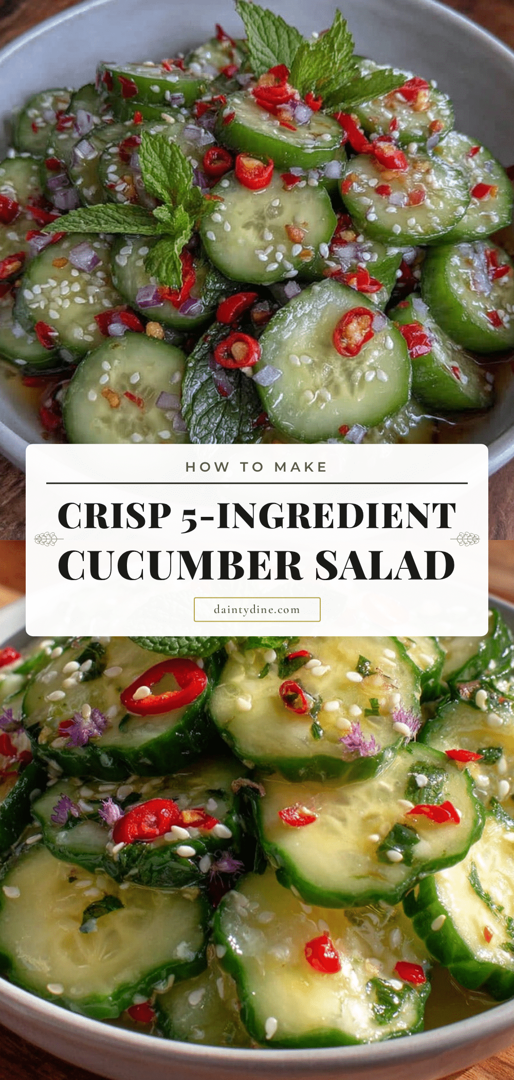 5-ingredient cucumber salad with rice vinegar recipe