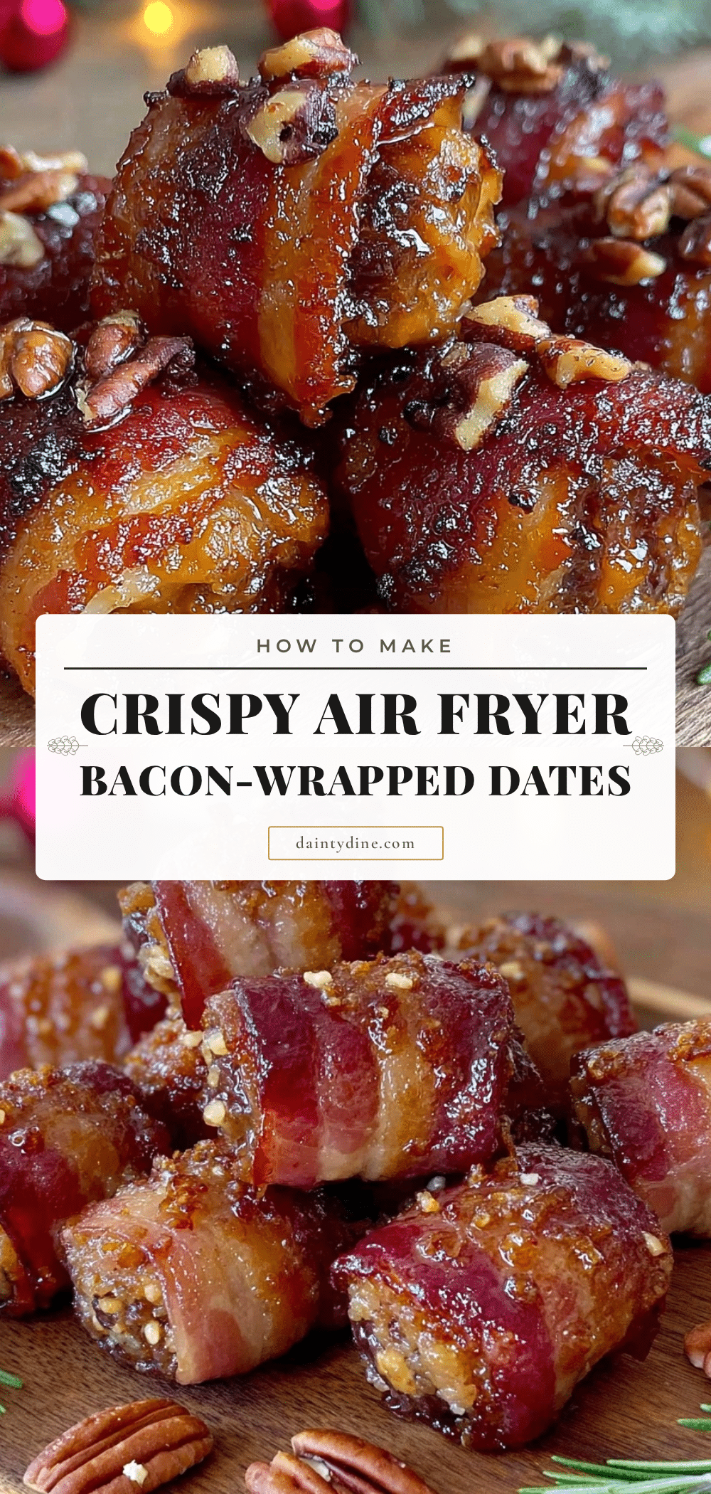 air fryer bacon-wrapped dates recipe