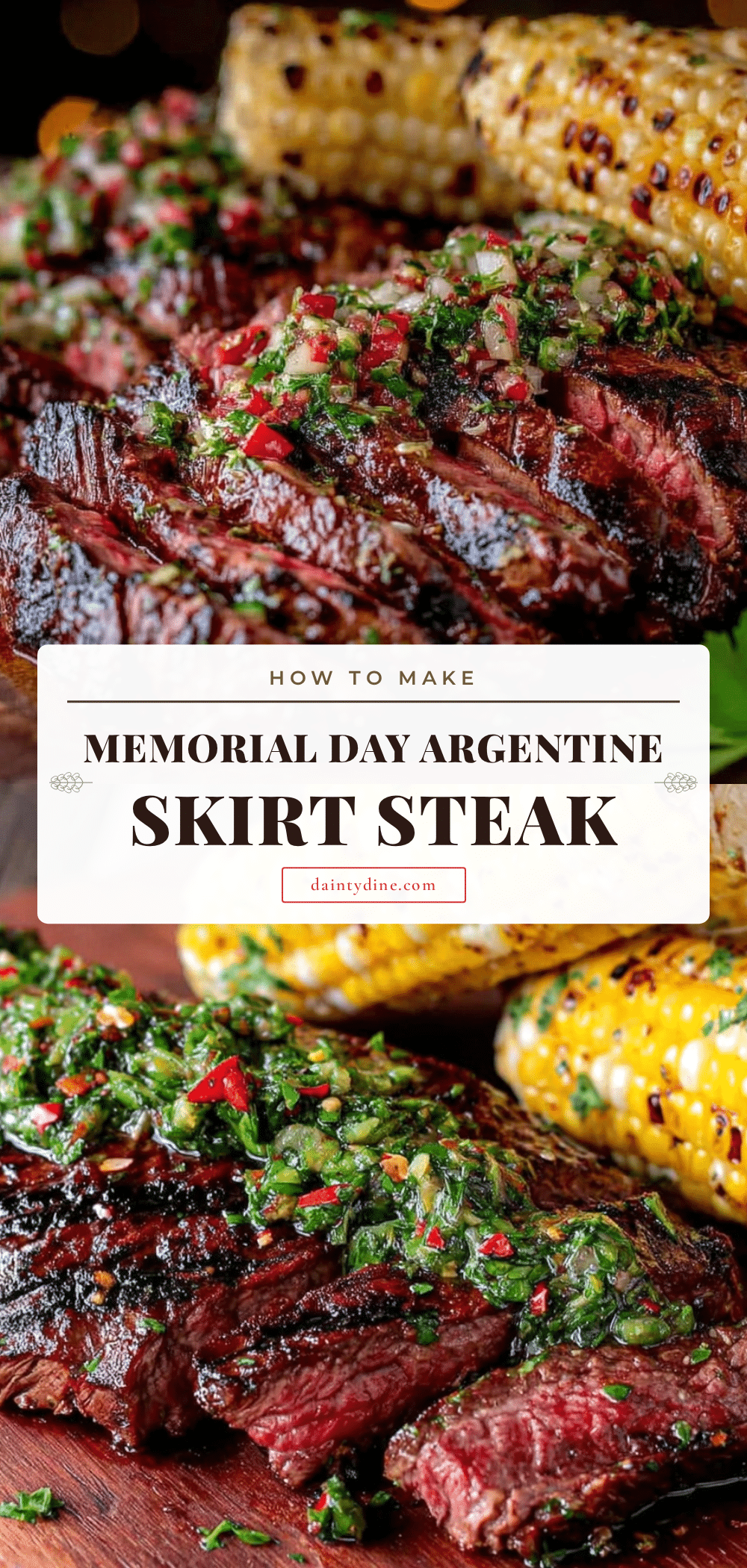 Argentine skirt steak with chimichurri recipe