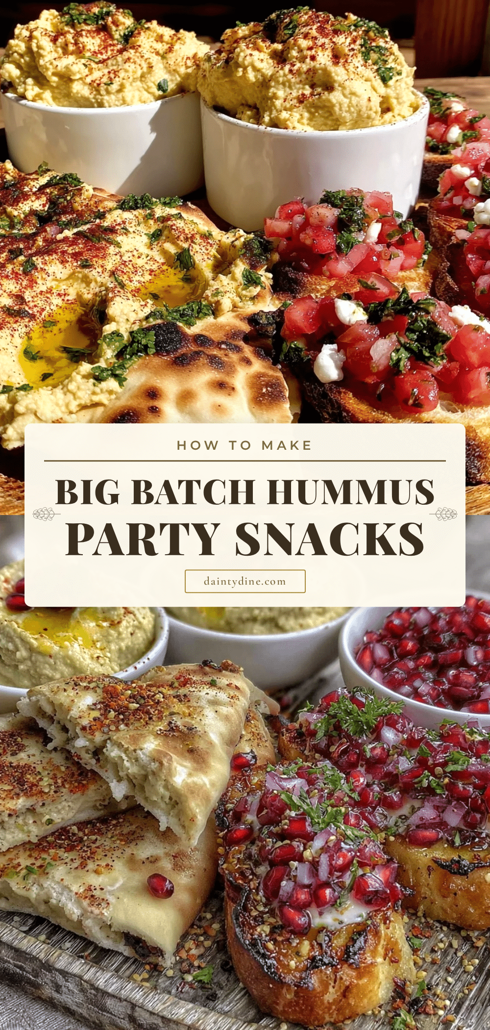 big batch hummus pita and bruschetta recipe