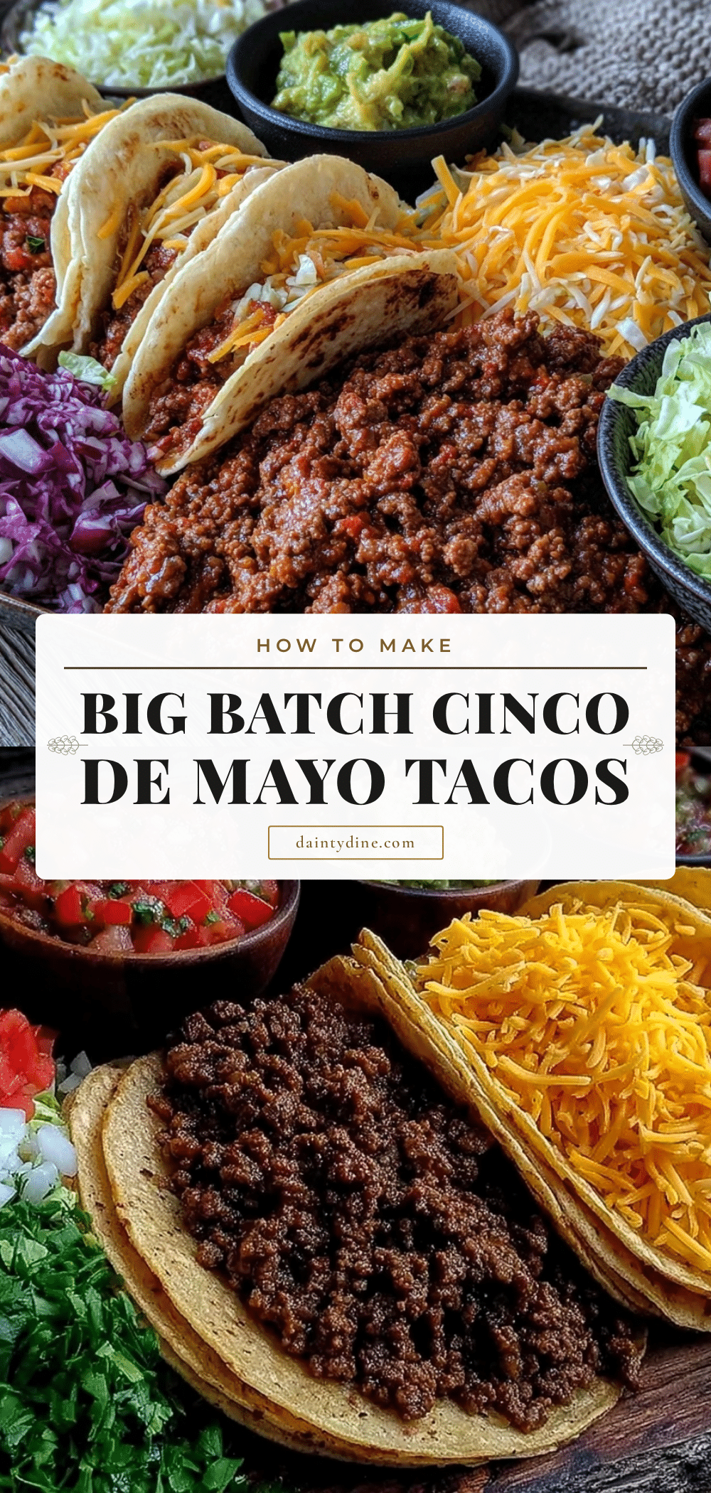 big batch taco bar with ground beef recipe