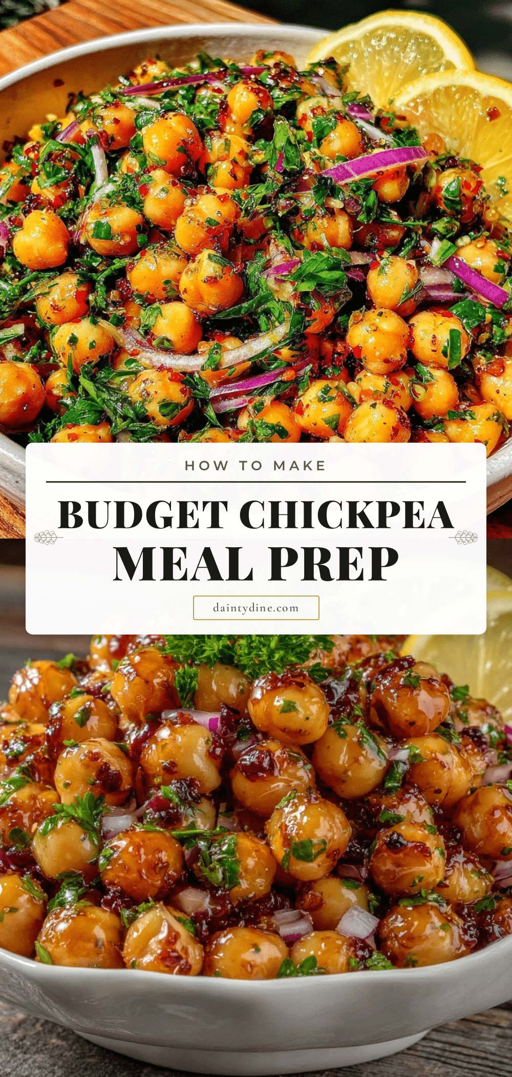 budget chickpea meal prep recipe