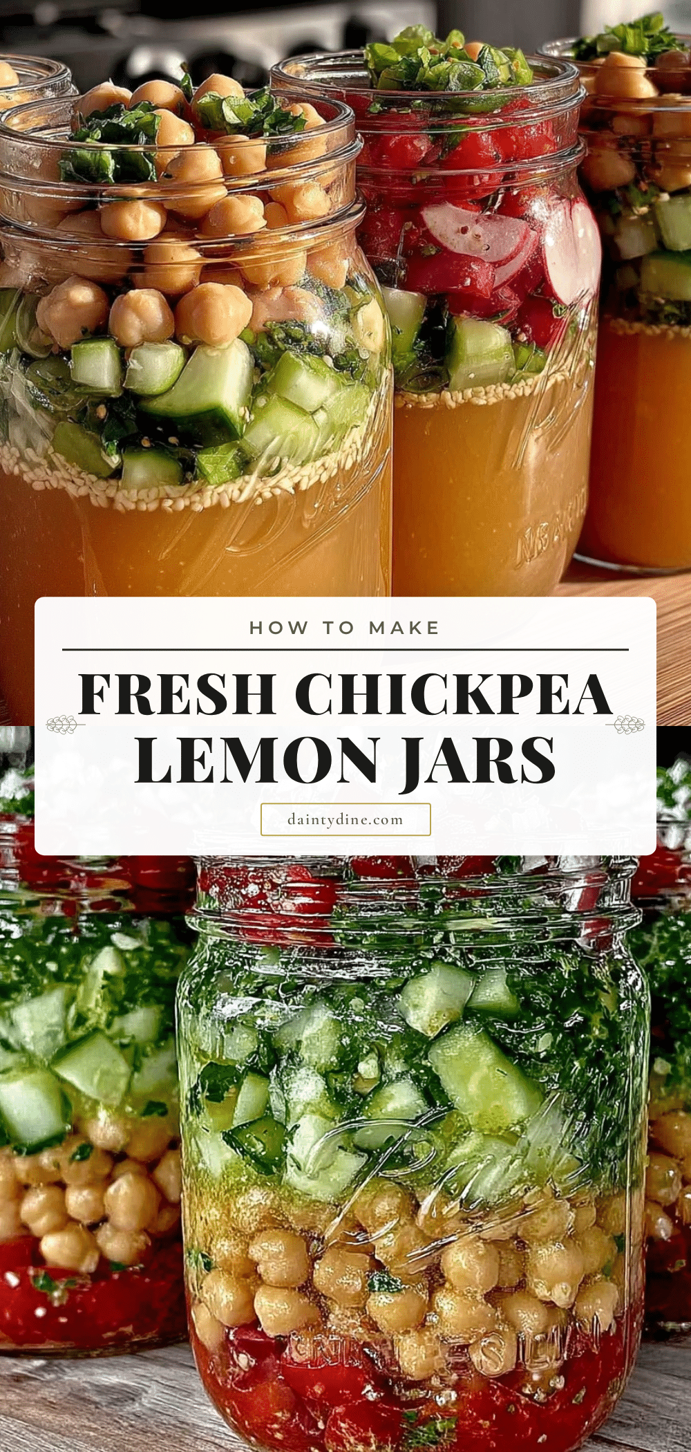 chickpea lemon vinaigrette jars recipe