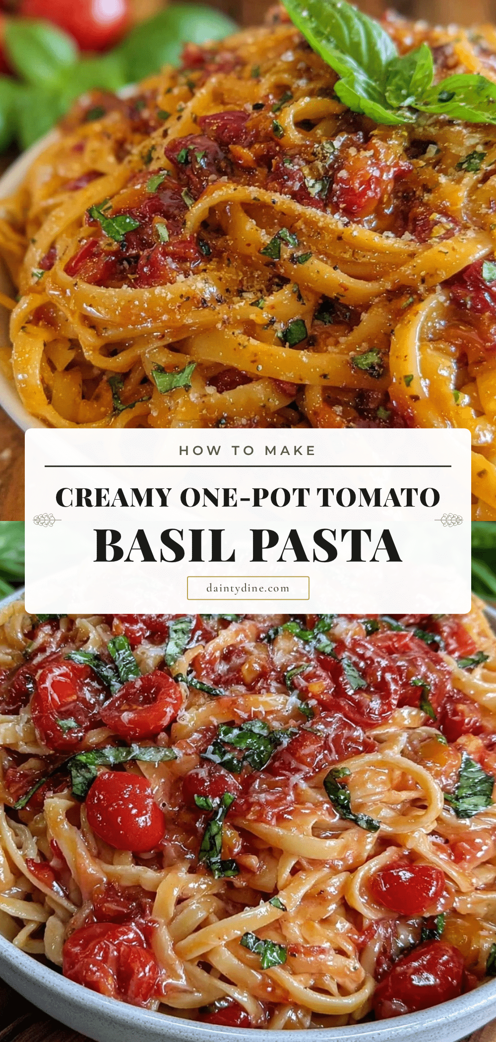 creamy one-pot tomato basil pasta recipe