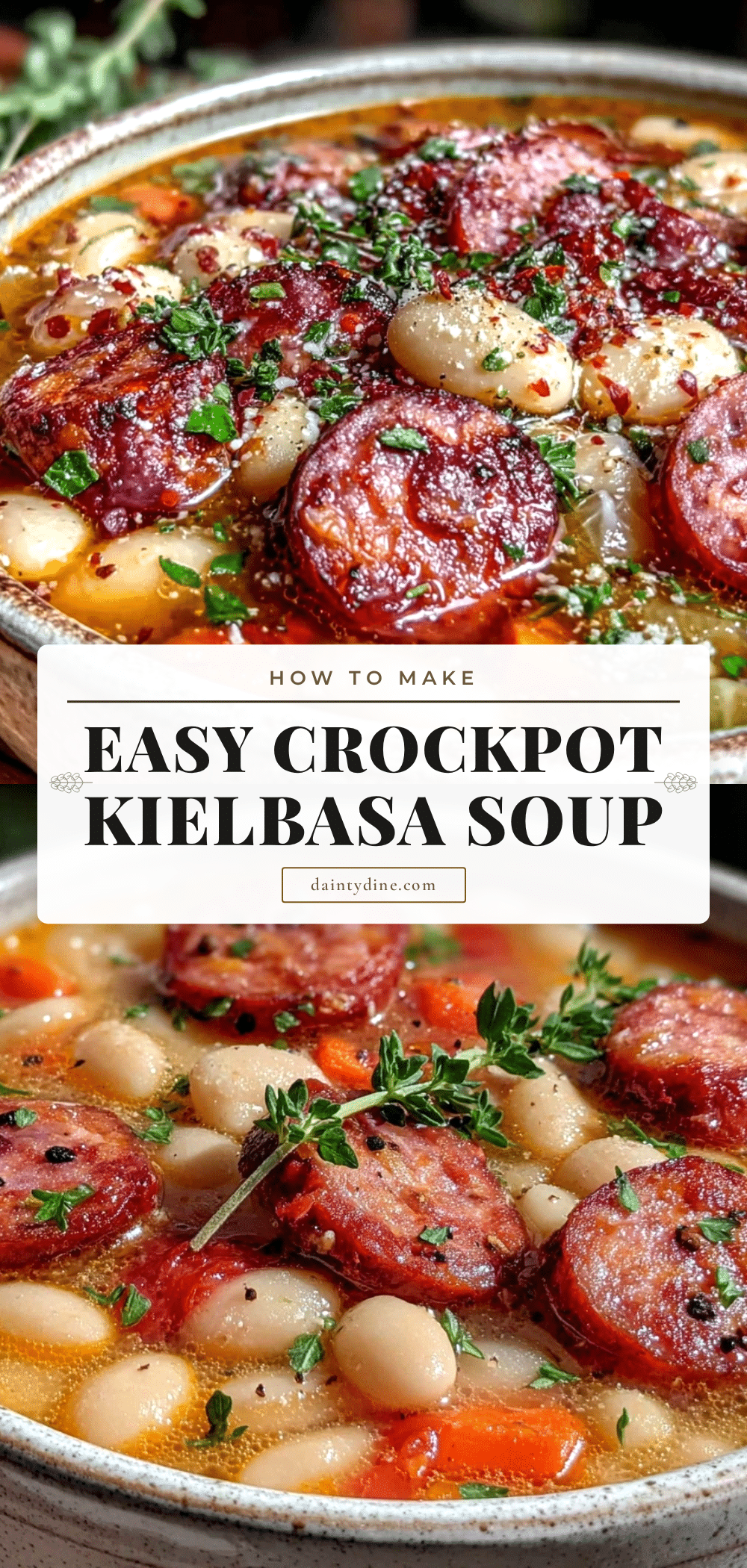 crockpot white bean and kielbasa soup recipe