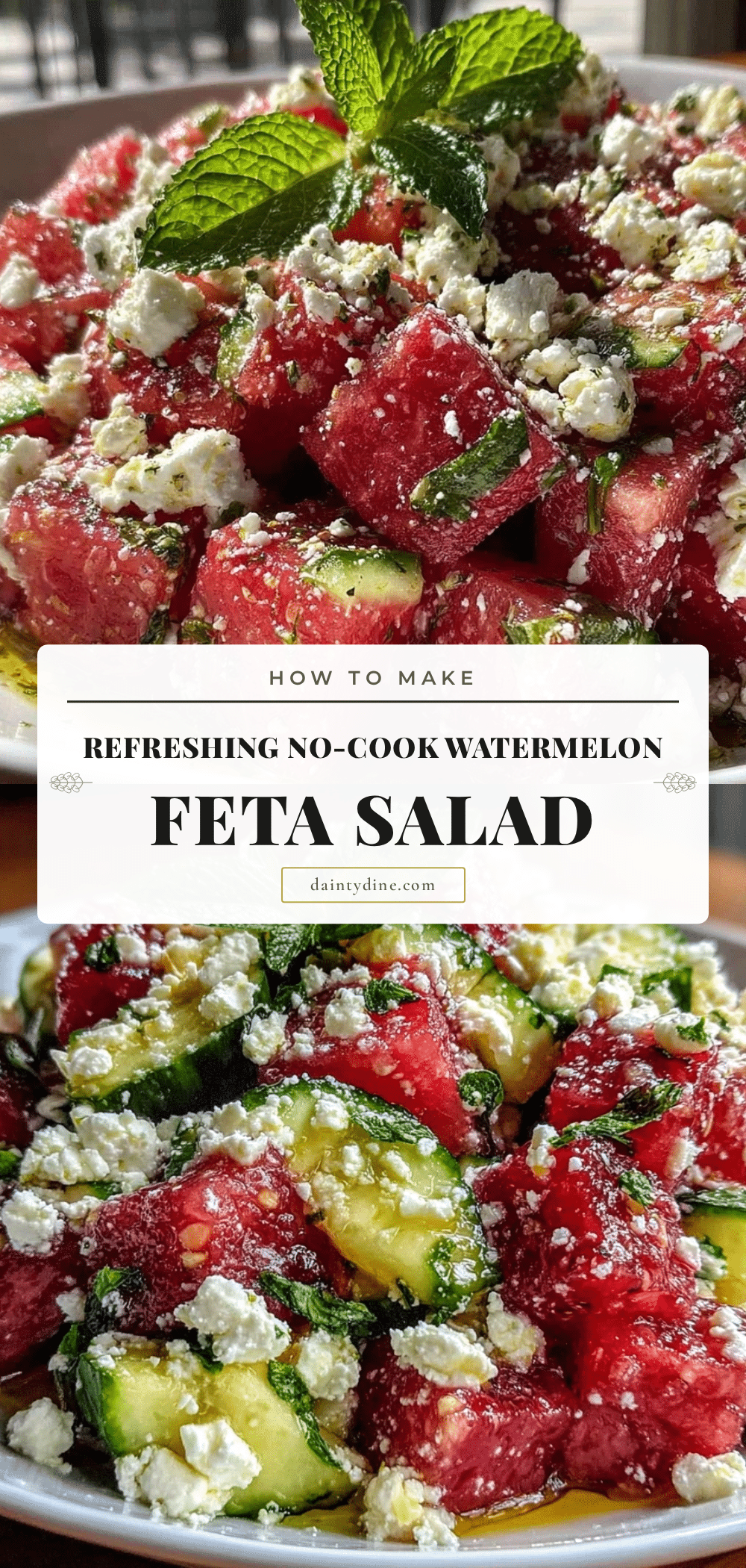 fresh watermelon feta mint salad recipe