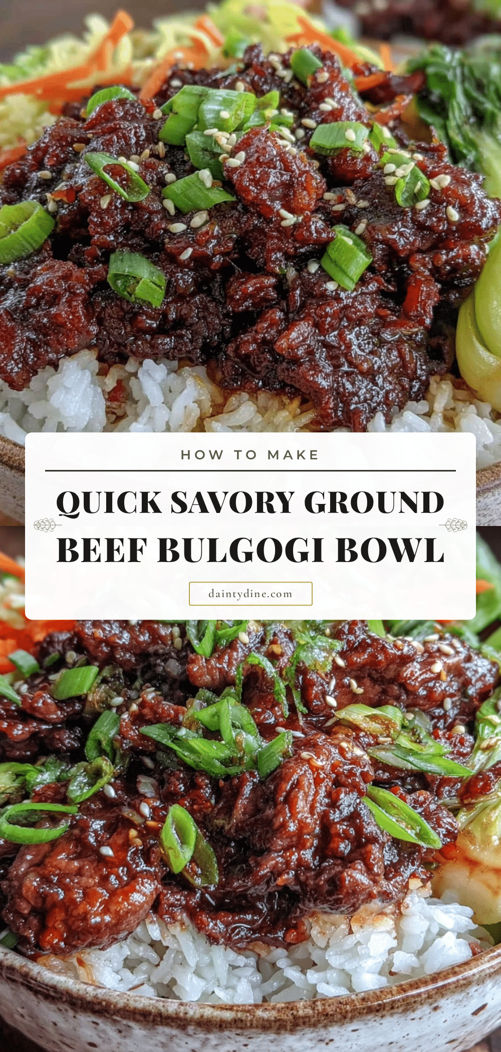 ground beef bulgogi rice bowl recipe