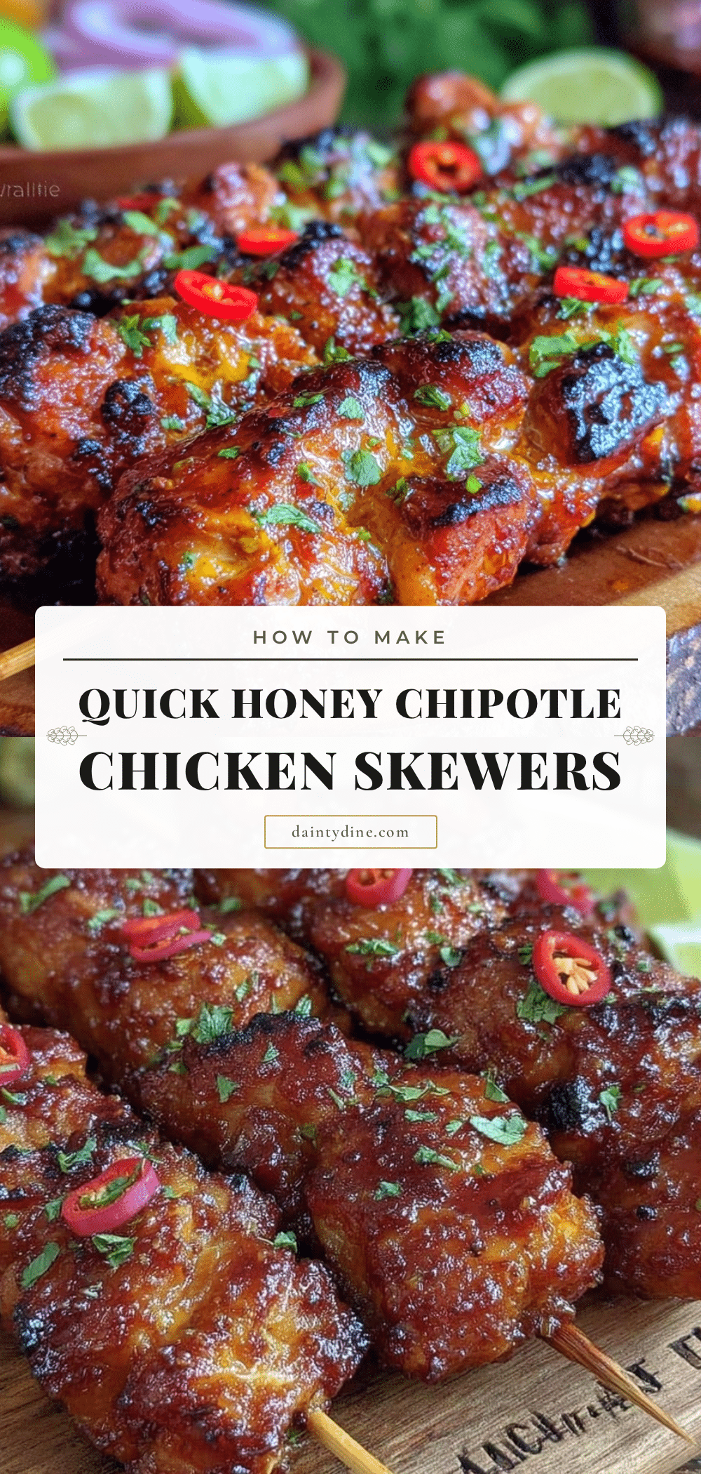 honey chipotle chicken skewers recipe