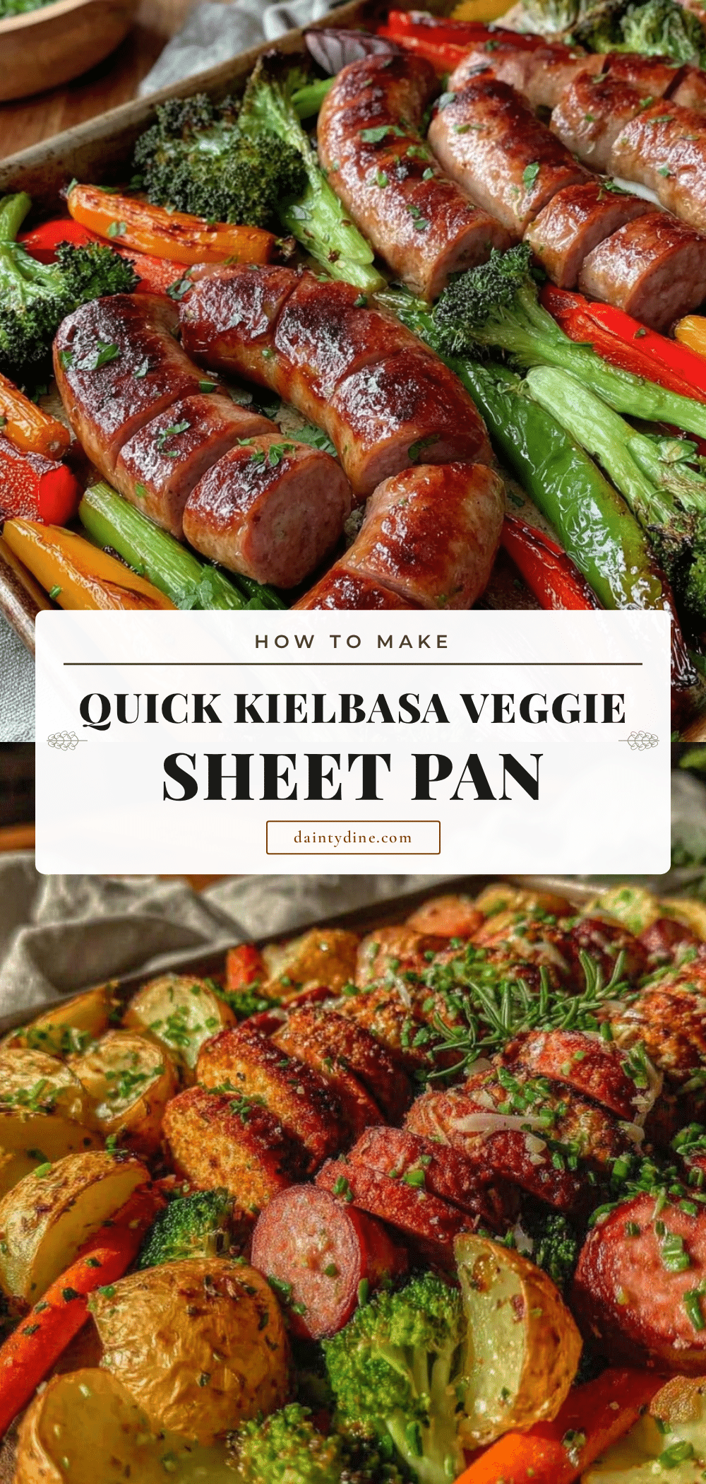 kielbasa and veggie sheet pan dinner recipe