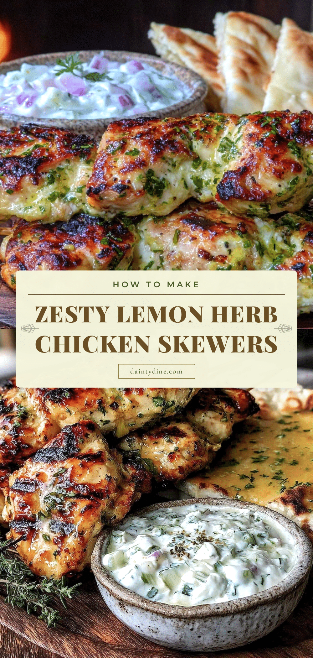 lemon herb chicken skewers recipe