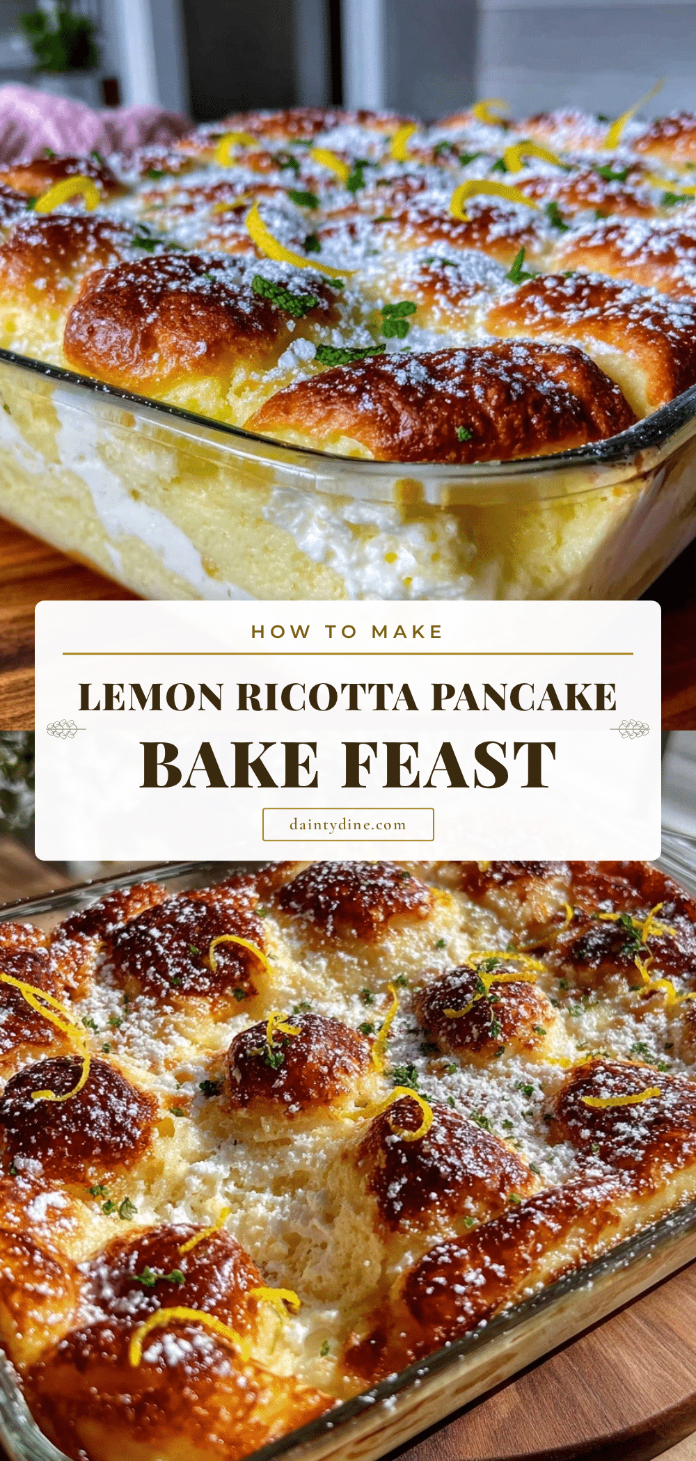 lemon ricotta pancake bake recipe