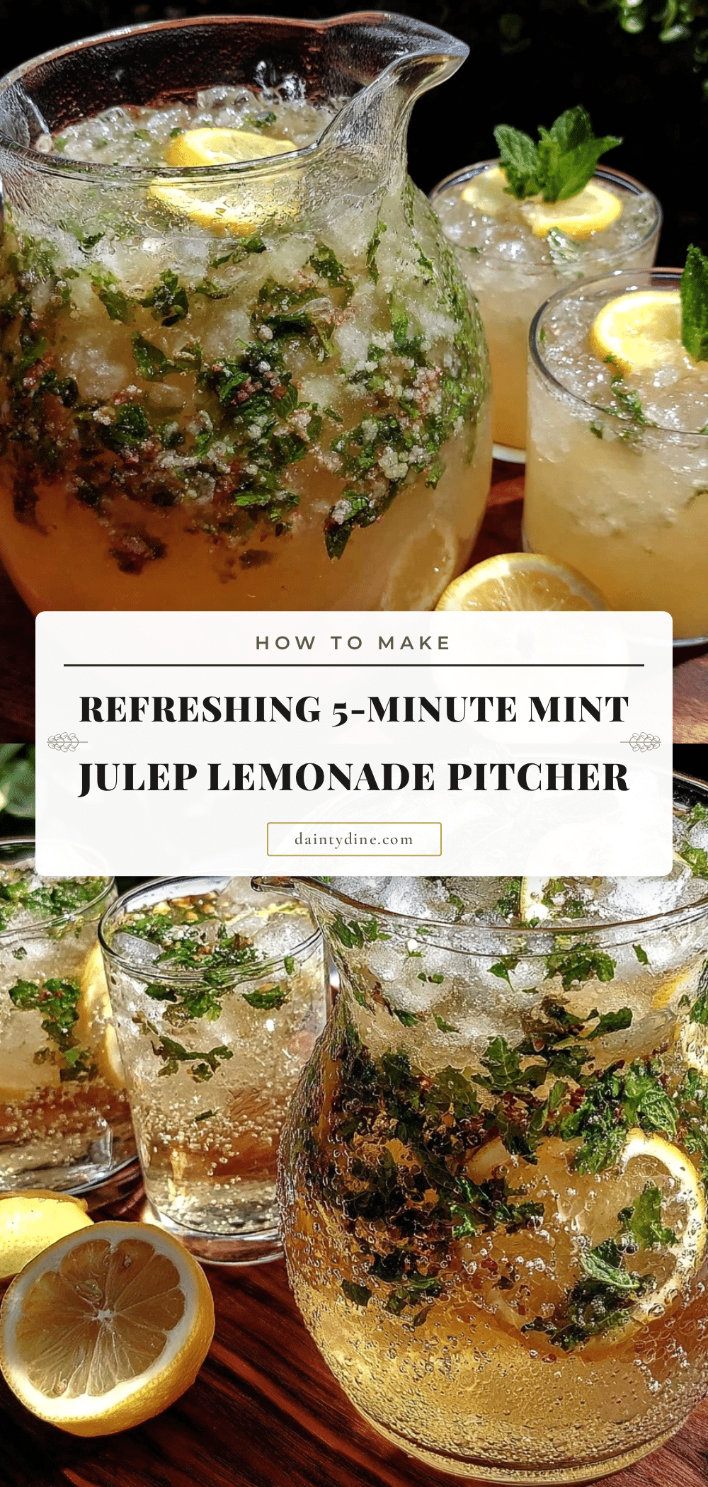 mint julep lemonade pitcher recipe