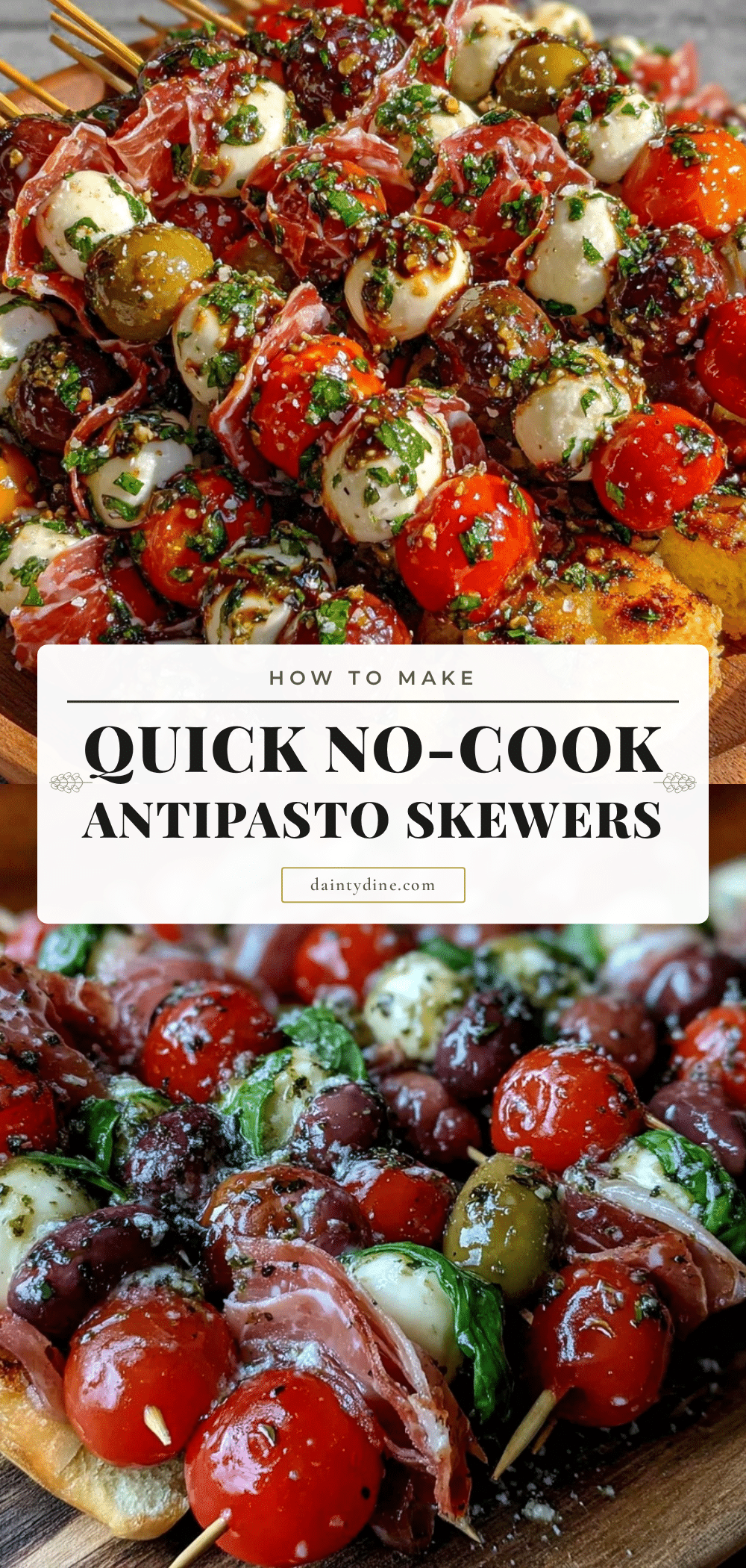no-cook antipasto skewers recipe