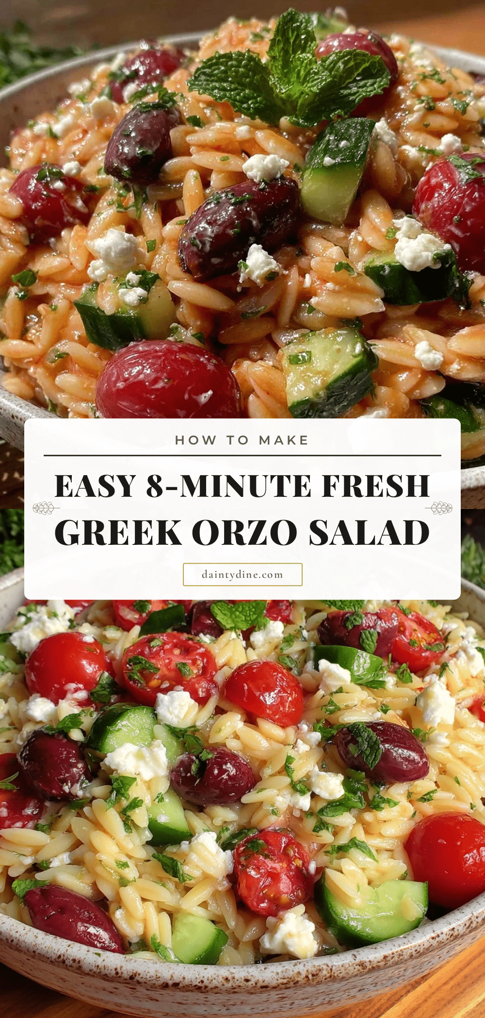 no cook greek orzo salad recipe