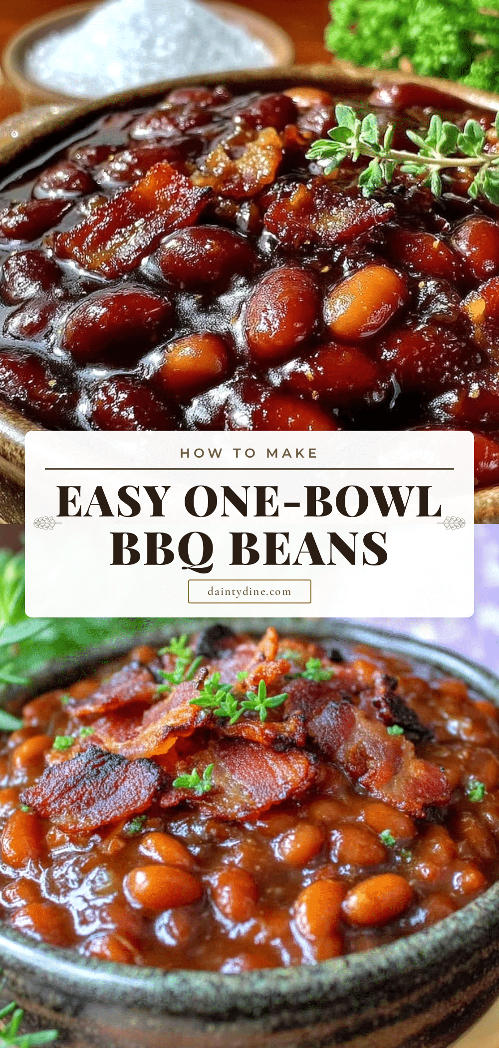 one-bowl BBQ baked beans recipe