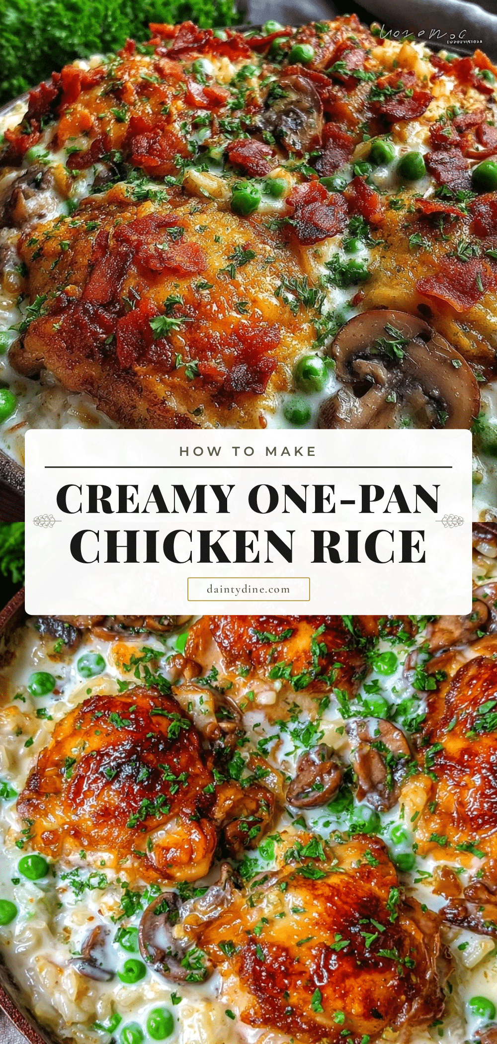 one-pan creamy chicken and rice recipe