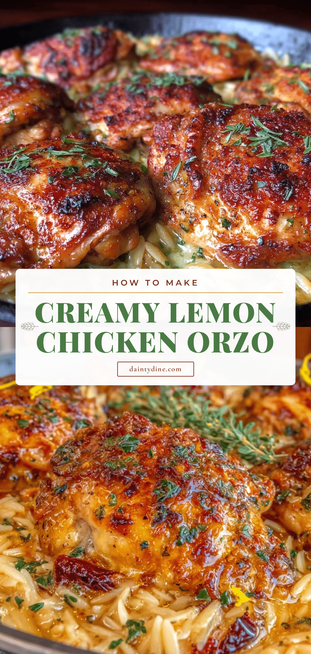 one-pan creamy lemon chicken and orzo recipe