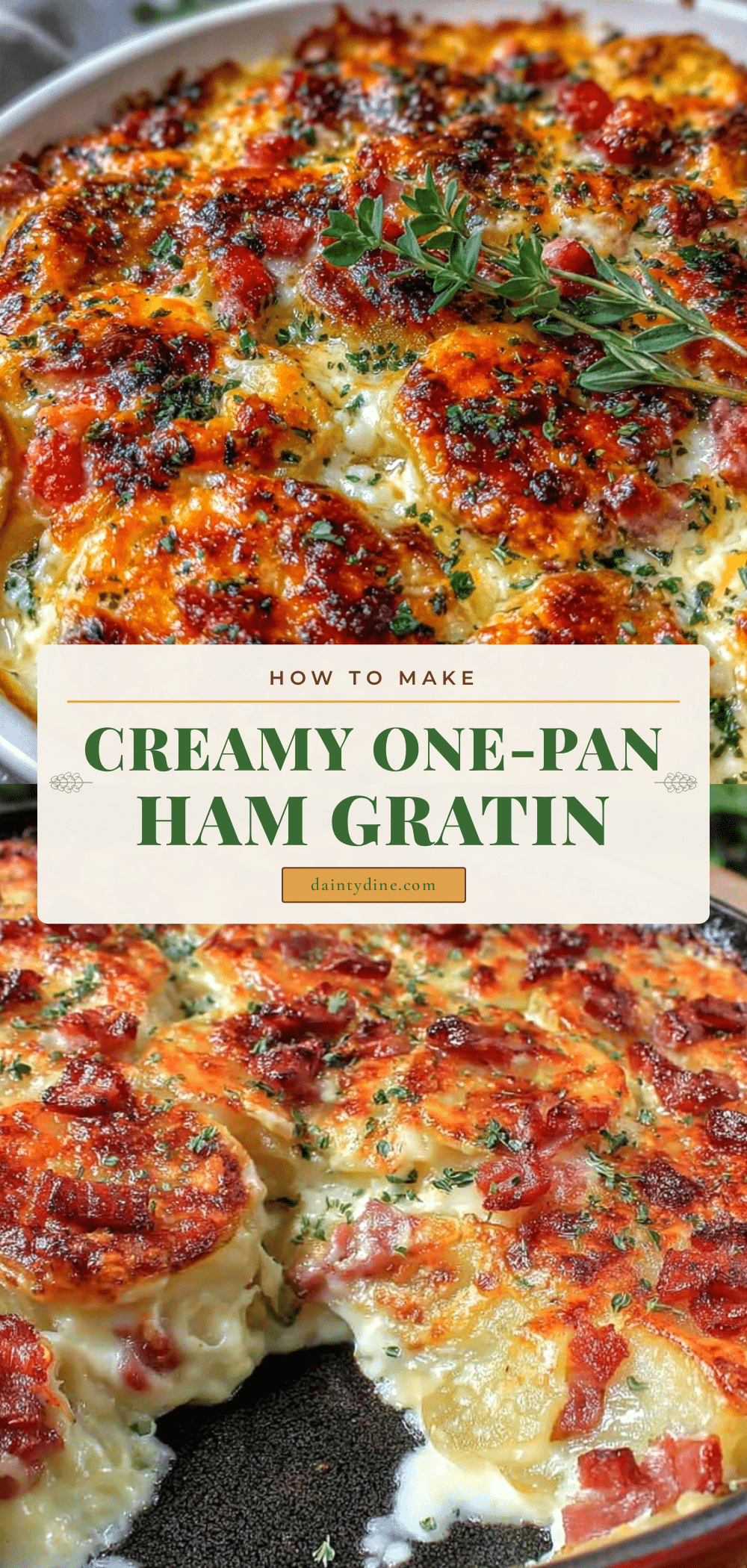 one-pan ham and potato gratin recipe