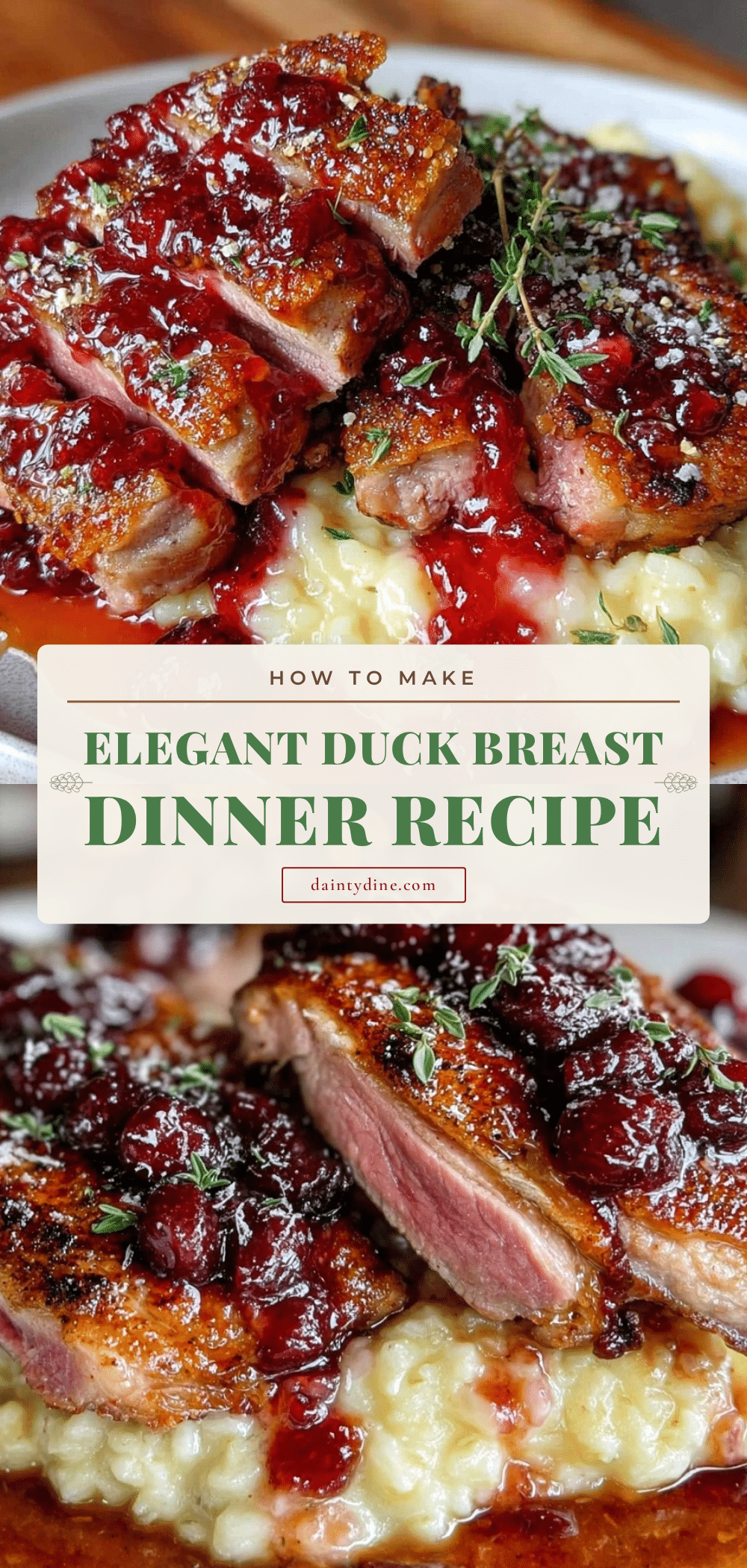 pan-seared duck breast with cherry reduction recipe