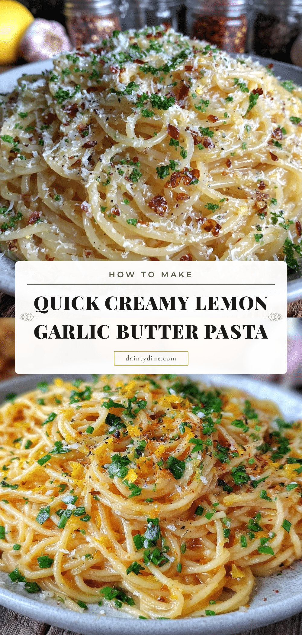 quick creamy lemon garlic butter pasta recipe