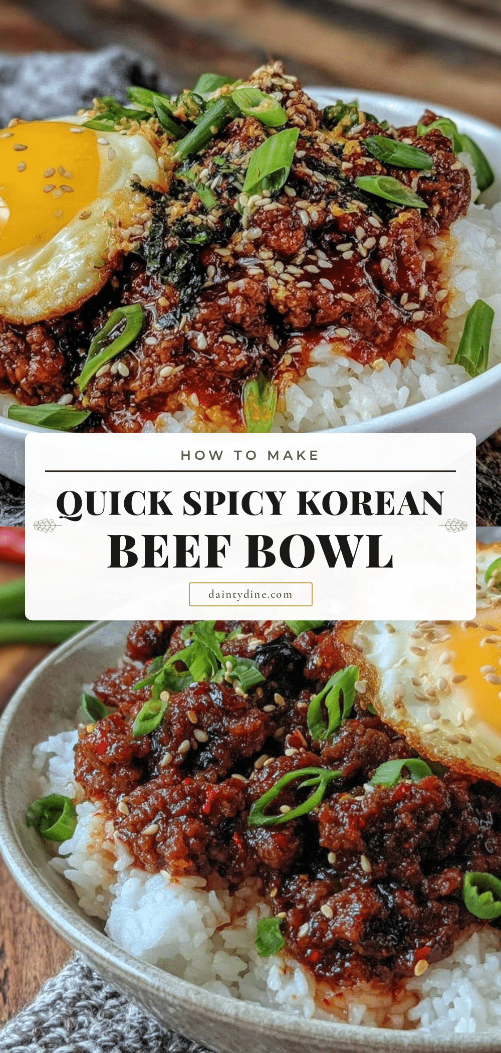 quick korean ground beef bowl recipe