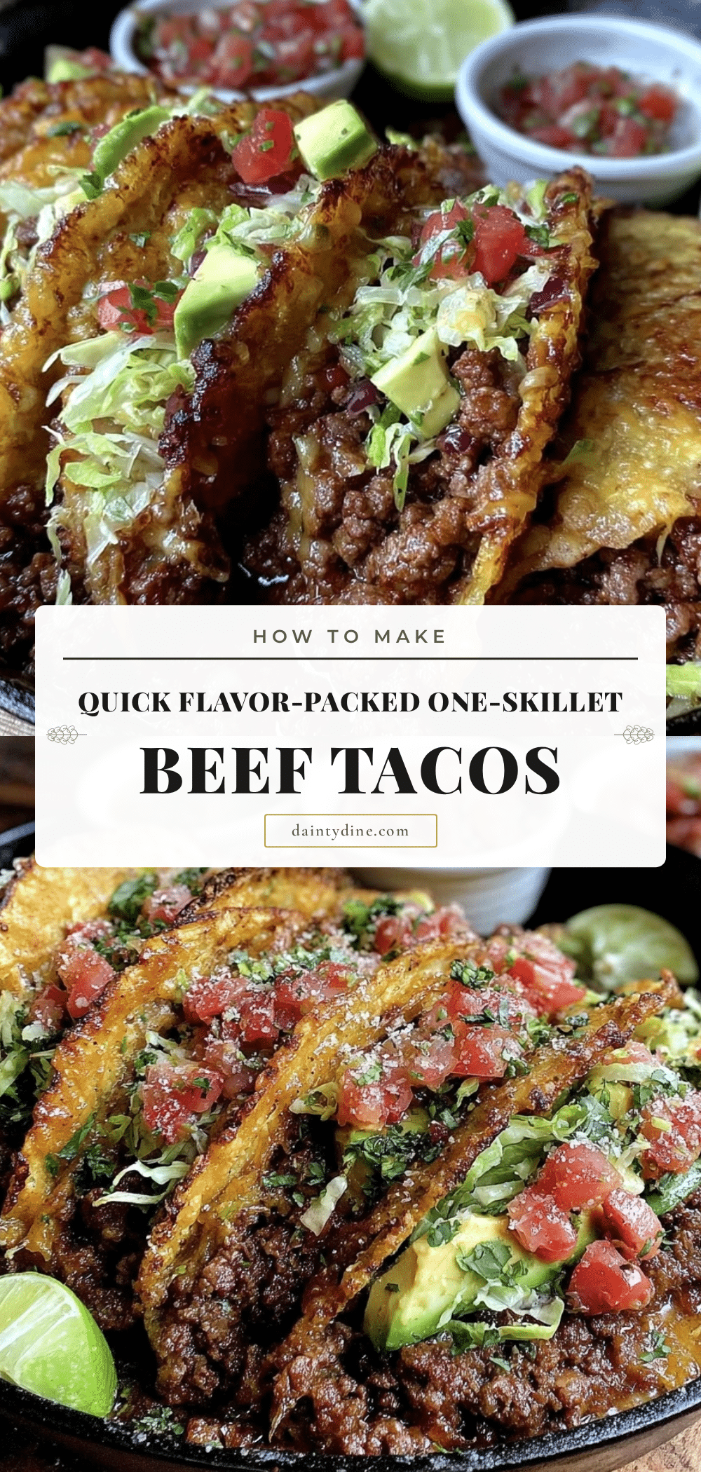 quick one-skillet ground beef tacos recipe