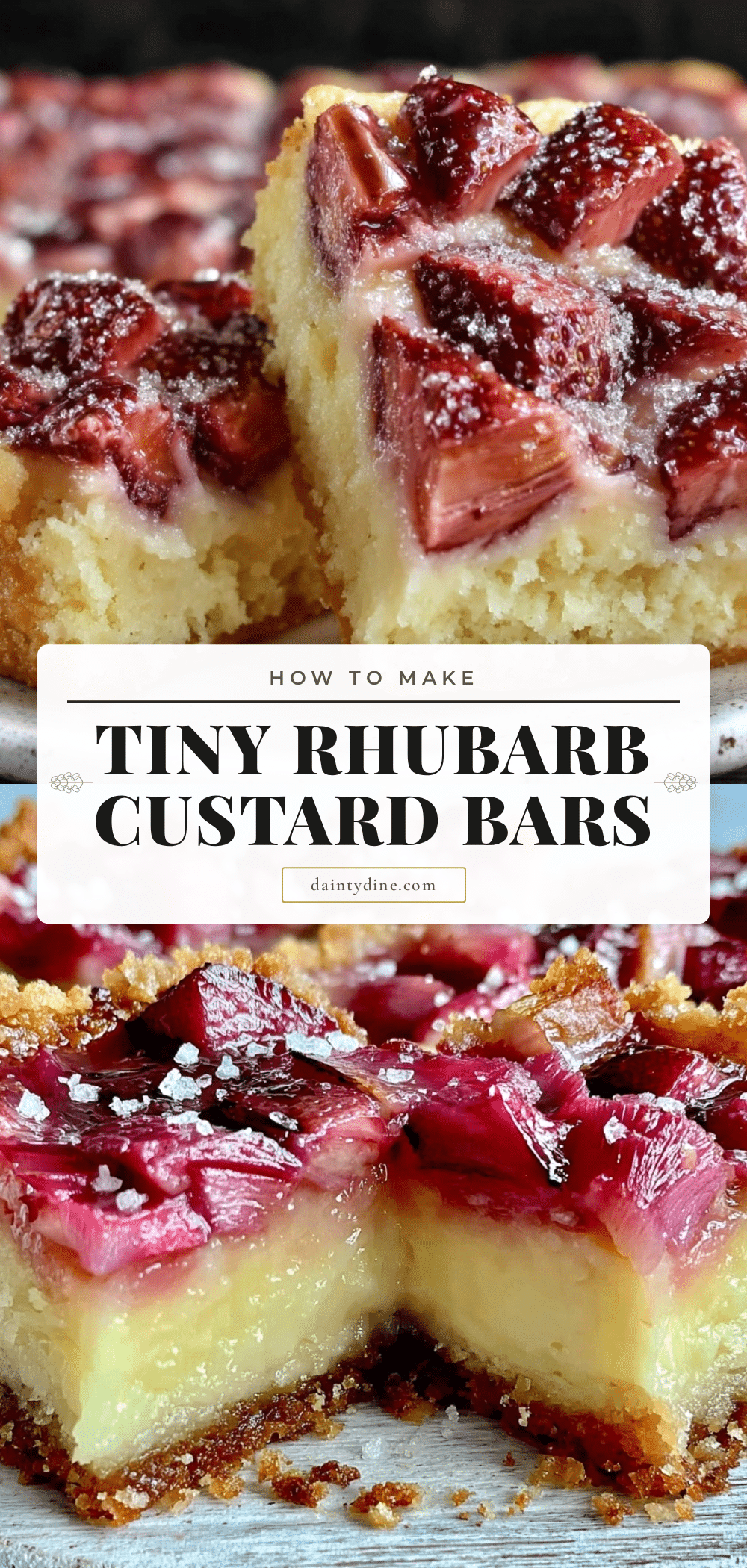 rhubarb custard bars small batch recipe recipe