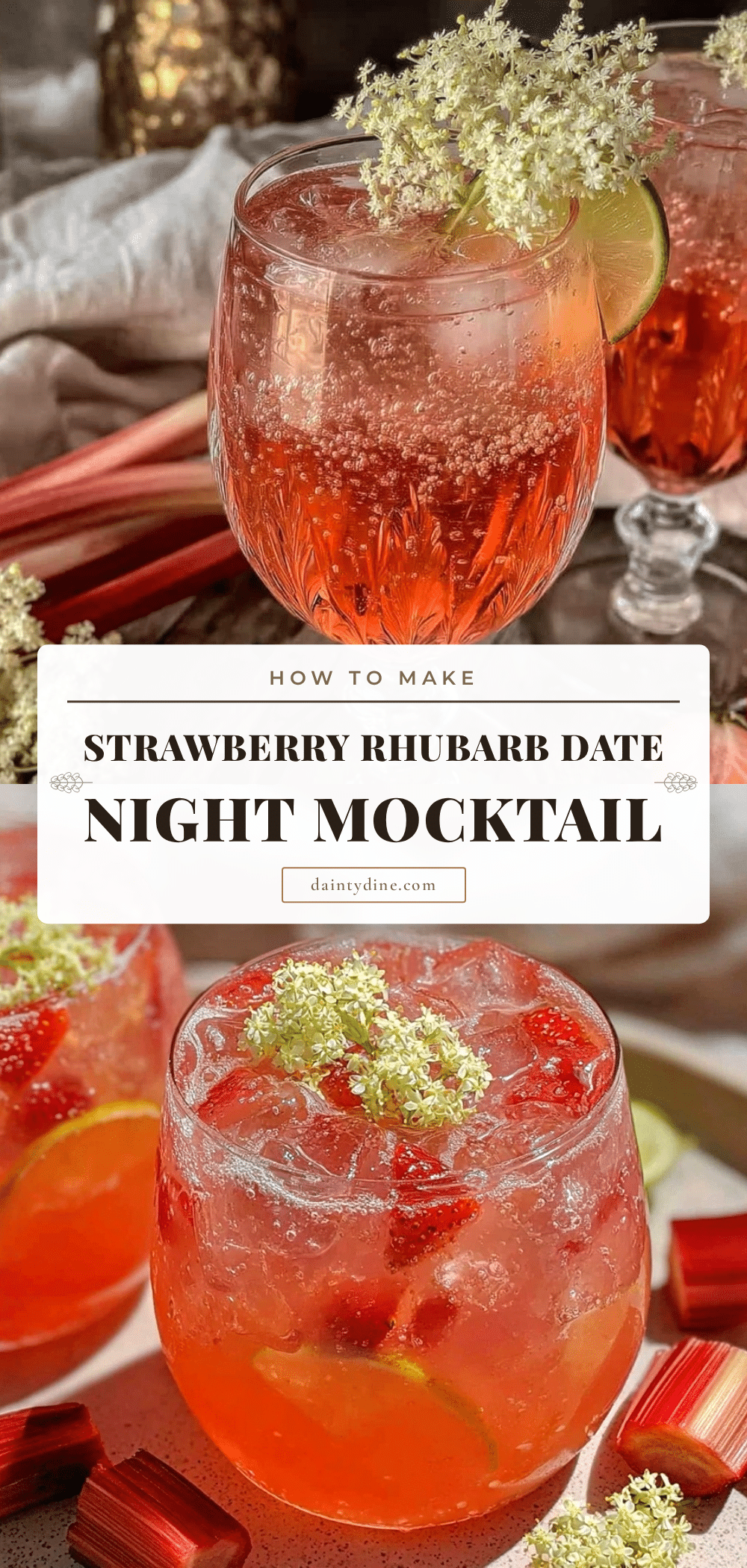 Strawberry Rhubarb Shrub Spritz recipe