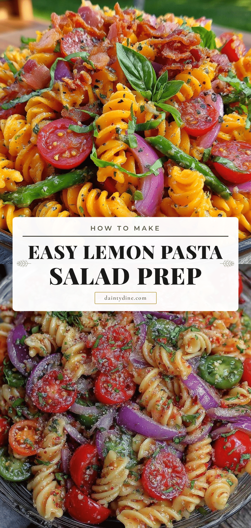 Sunday meal prep pasta salad recipe