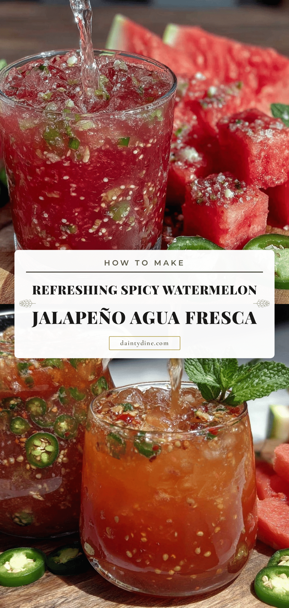Watermelon Jalapeño Agua Fresca recipe