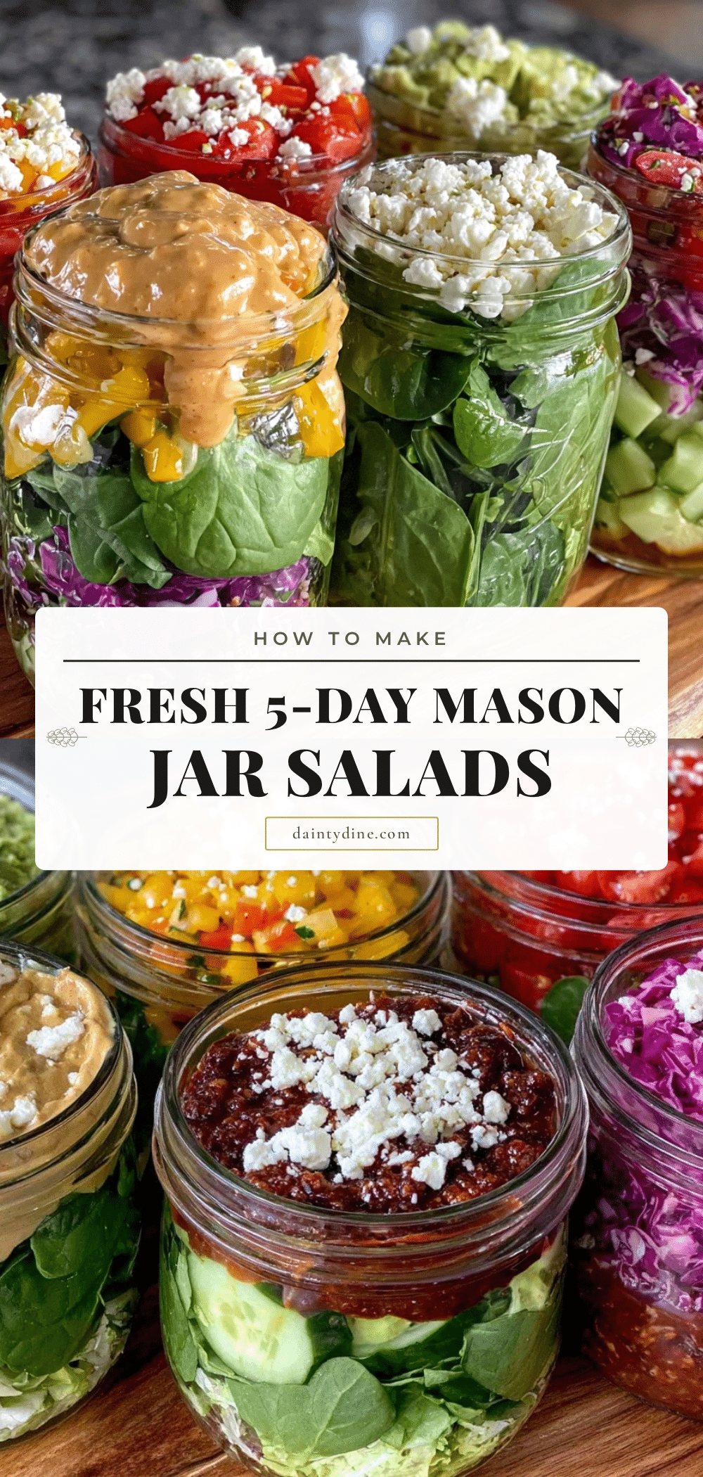 5-day summer mason jar salad prep recipe