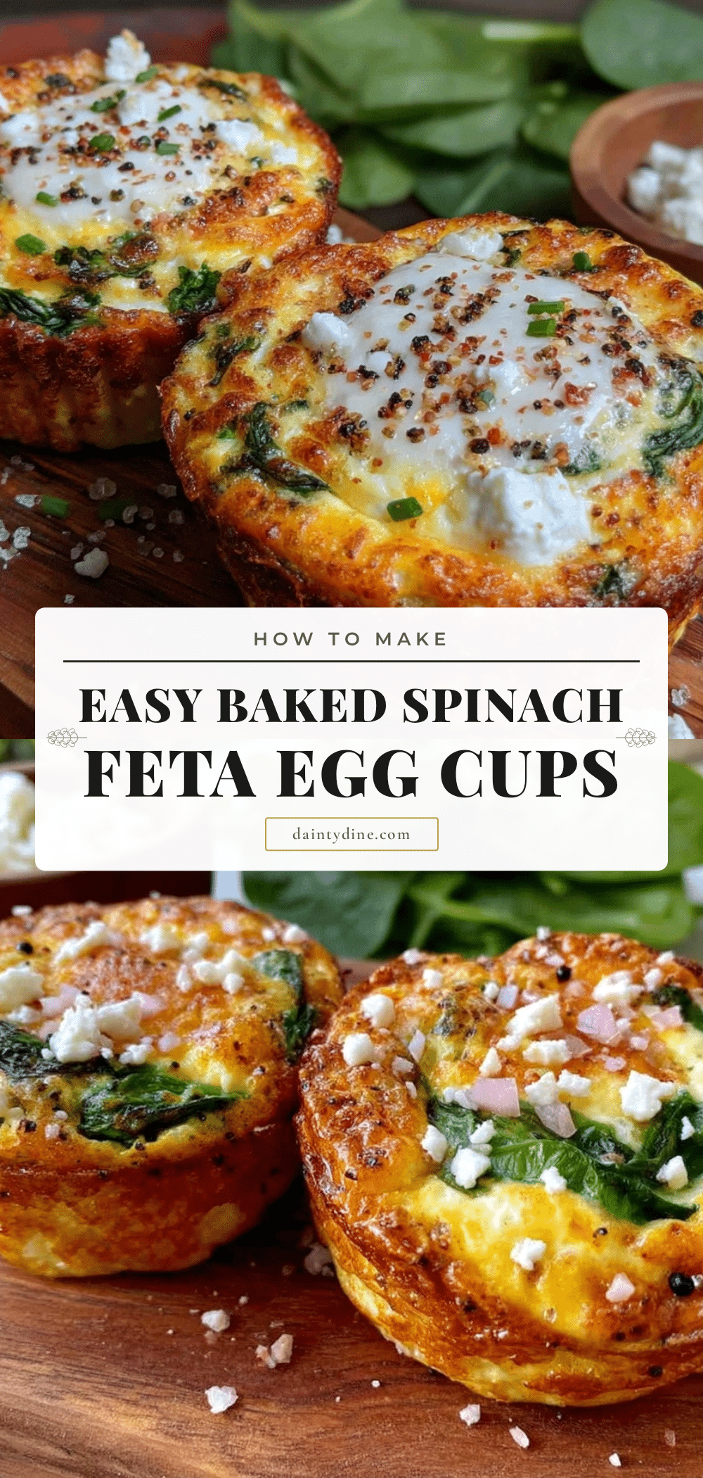 baked egg cups with spinach and feta recipe