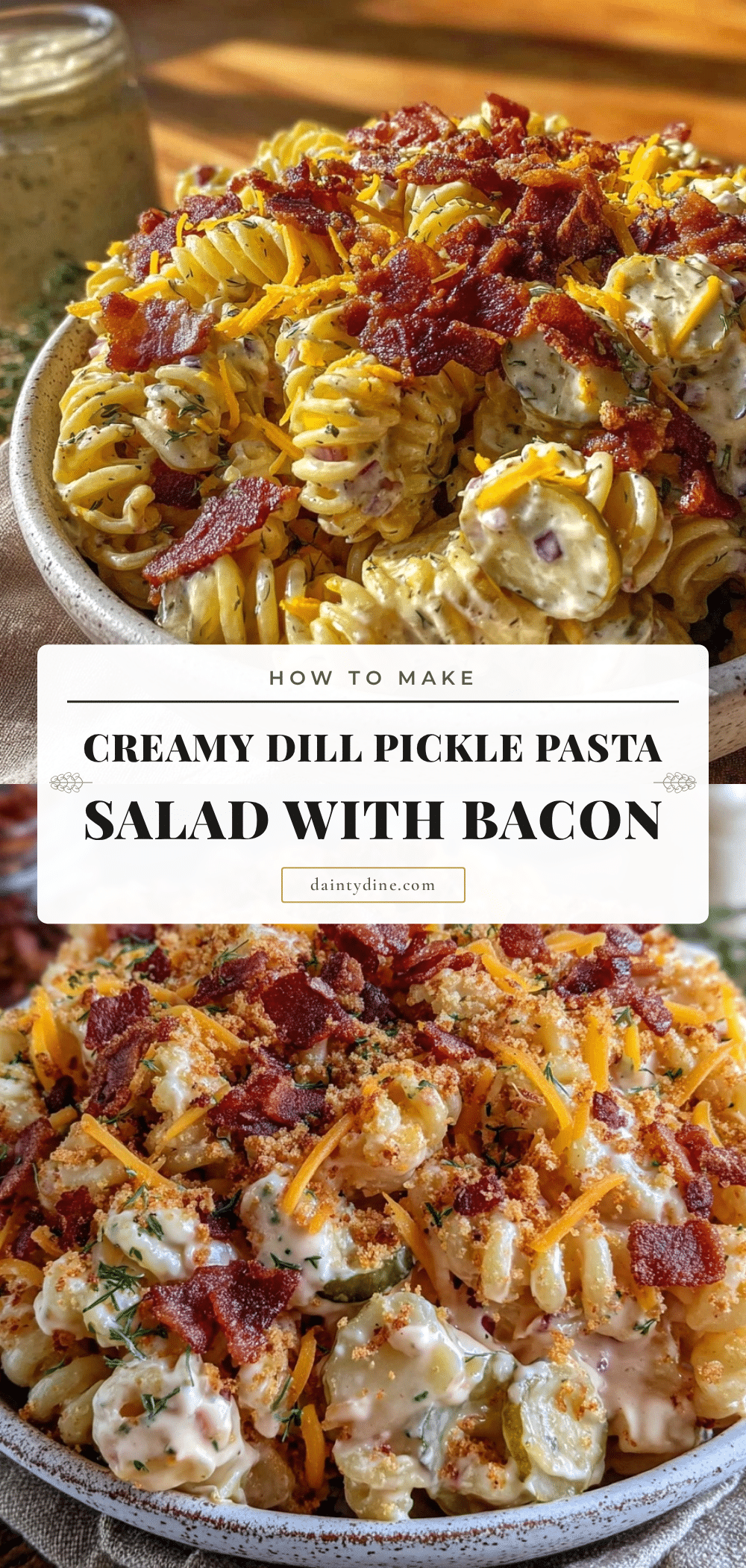 cold dill pickle pasta salad recipe