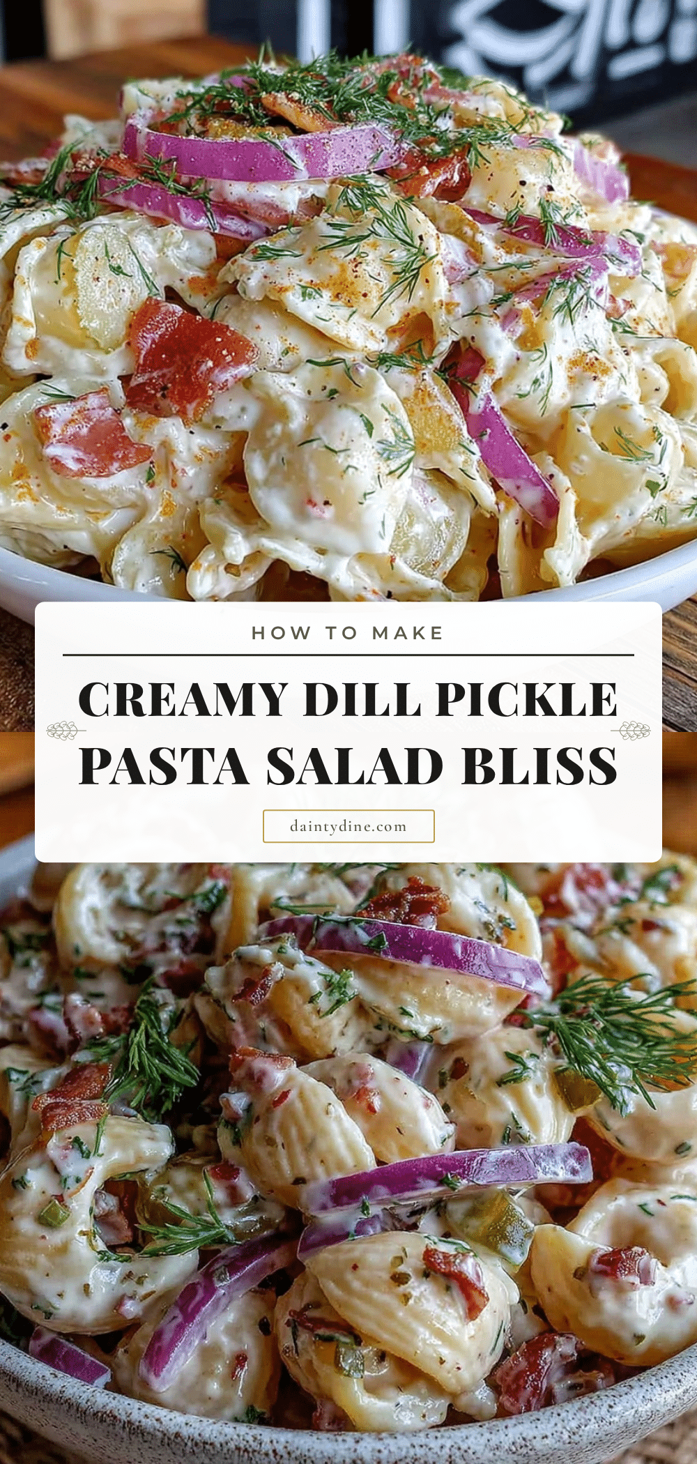 creamy dill pickle pasta salad recipe