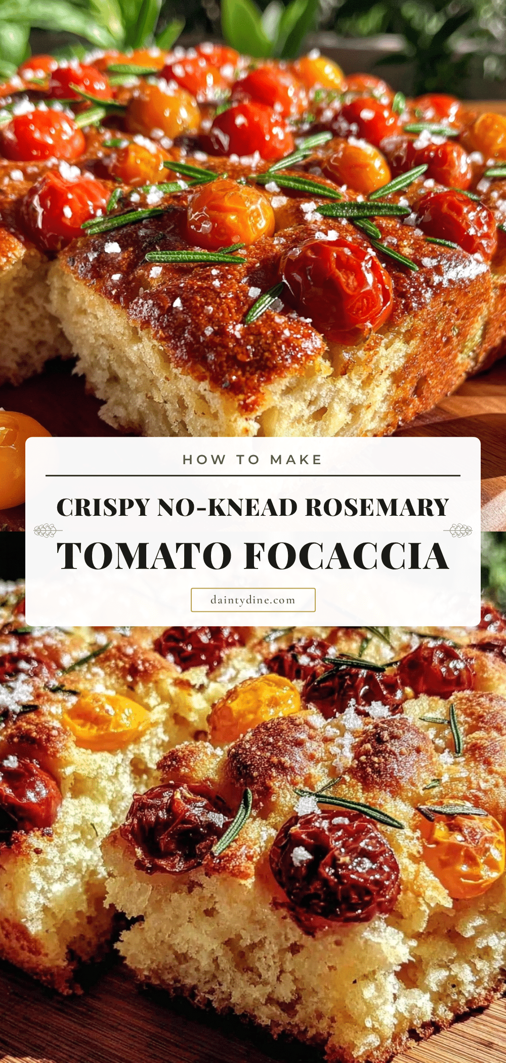 crispy no-knead rosemary focaccia recipe
