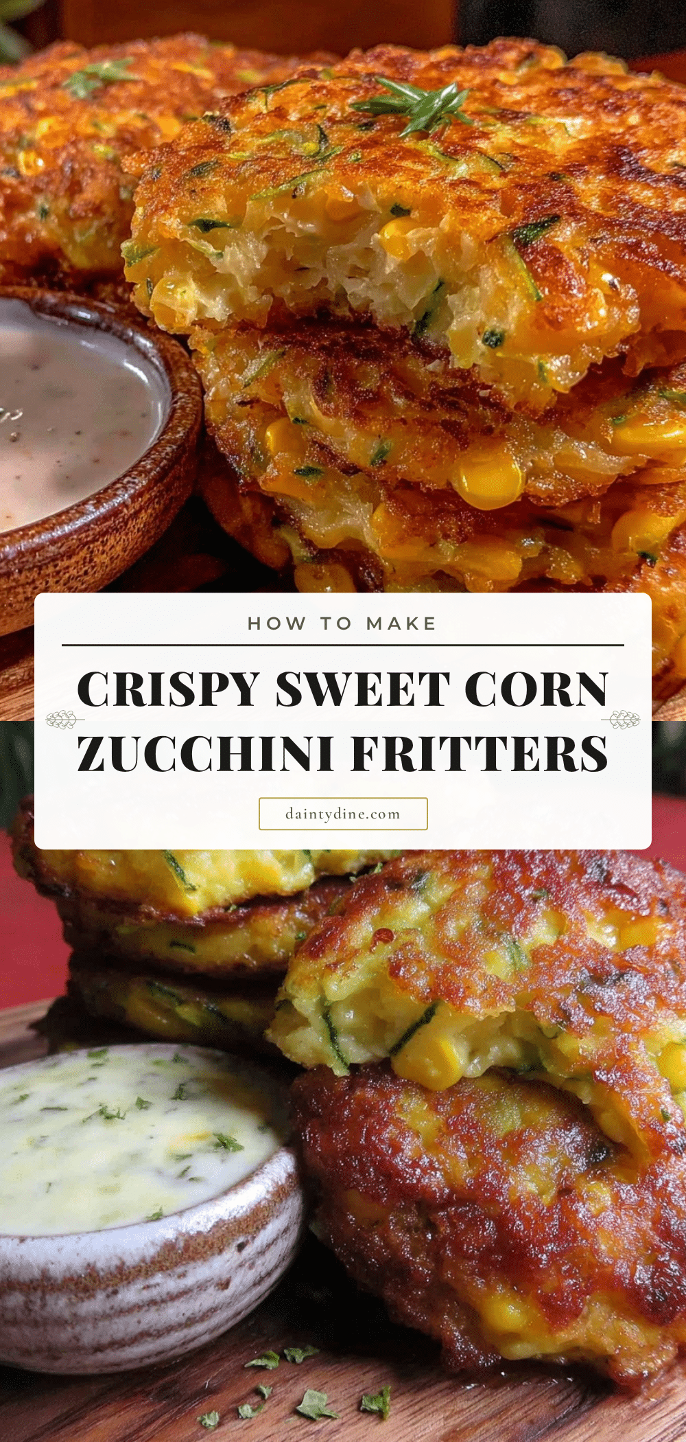 crispy sweet corn and zucchini fritters recipe