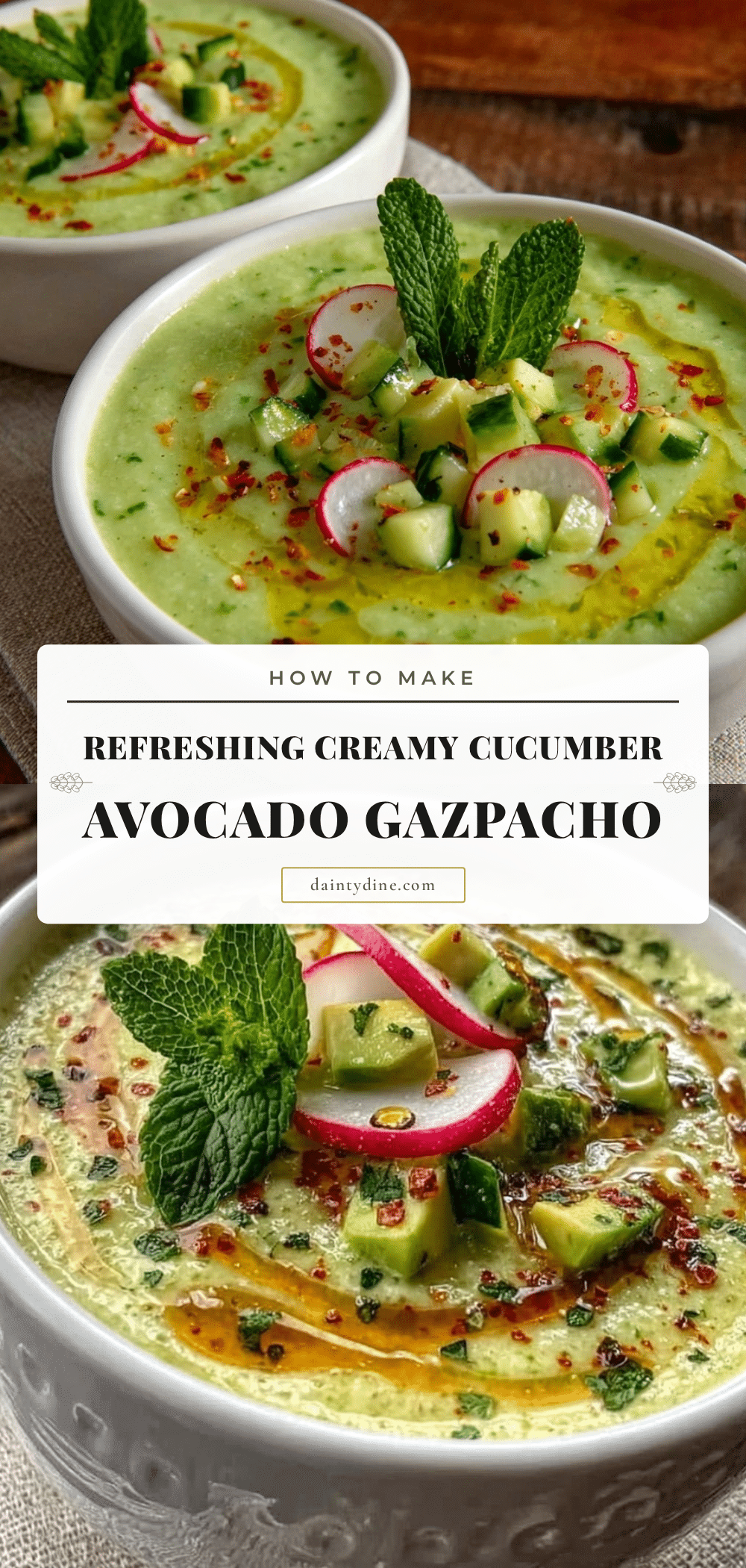 Fresh Cucumber Avocado Gazpacho recipe