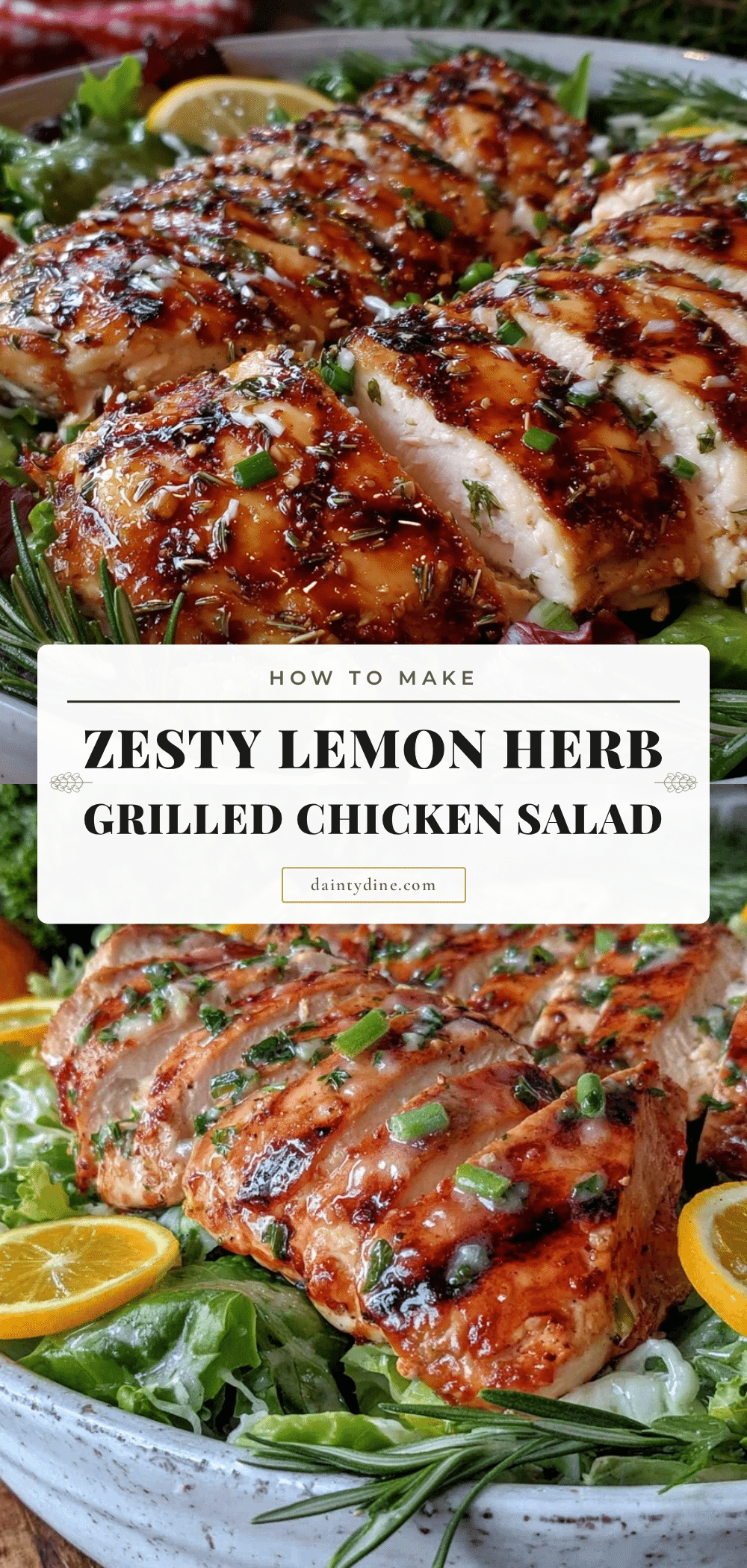 fresh lemon herb grilled chicken salad recipe