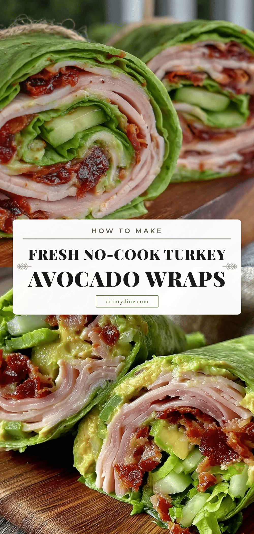 Fresh No-Cook Turkey Avocado Summer Wraps recipe