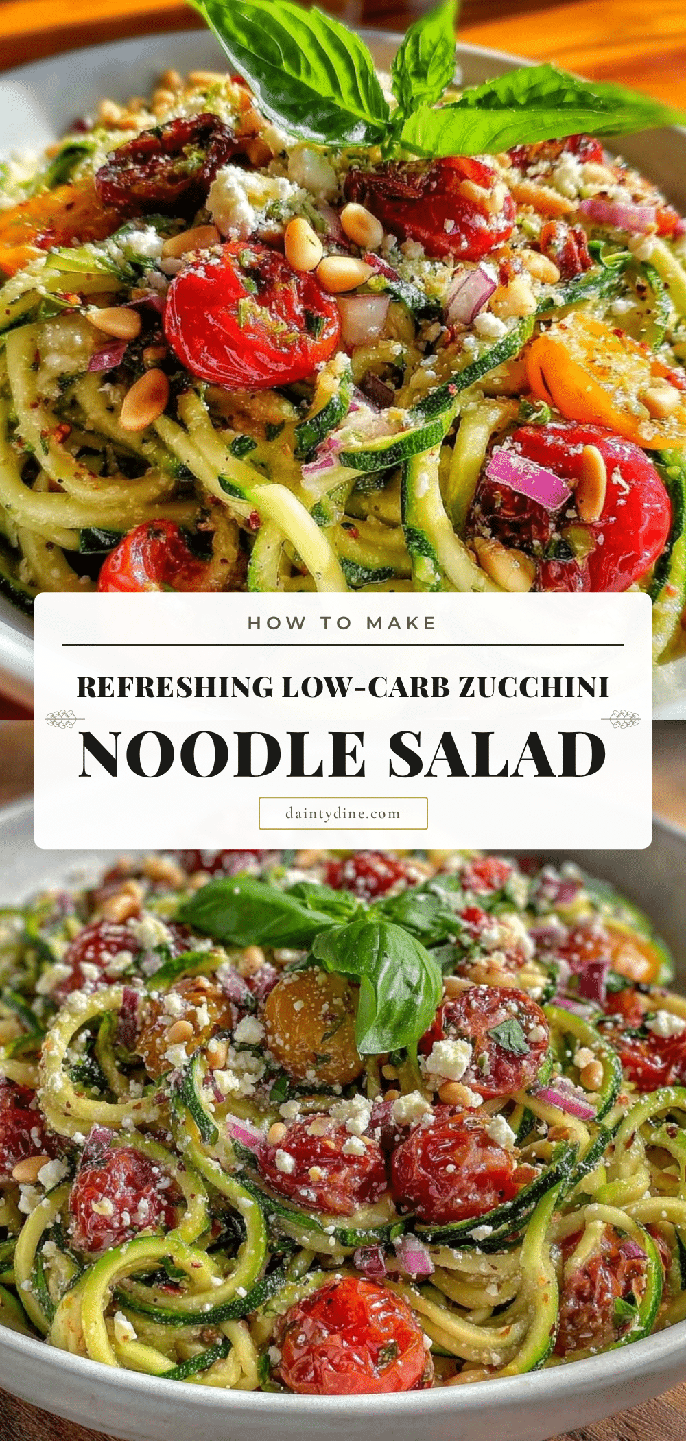 fresh zucchini noodle pasta salad recipe