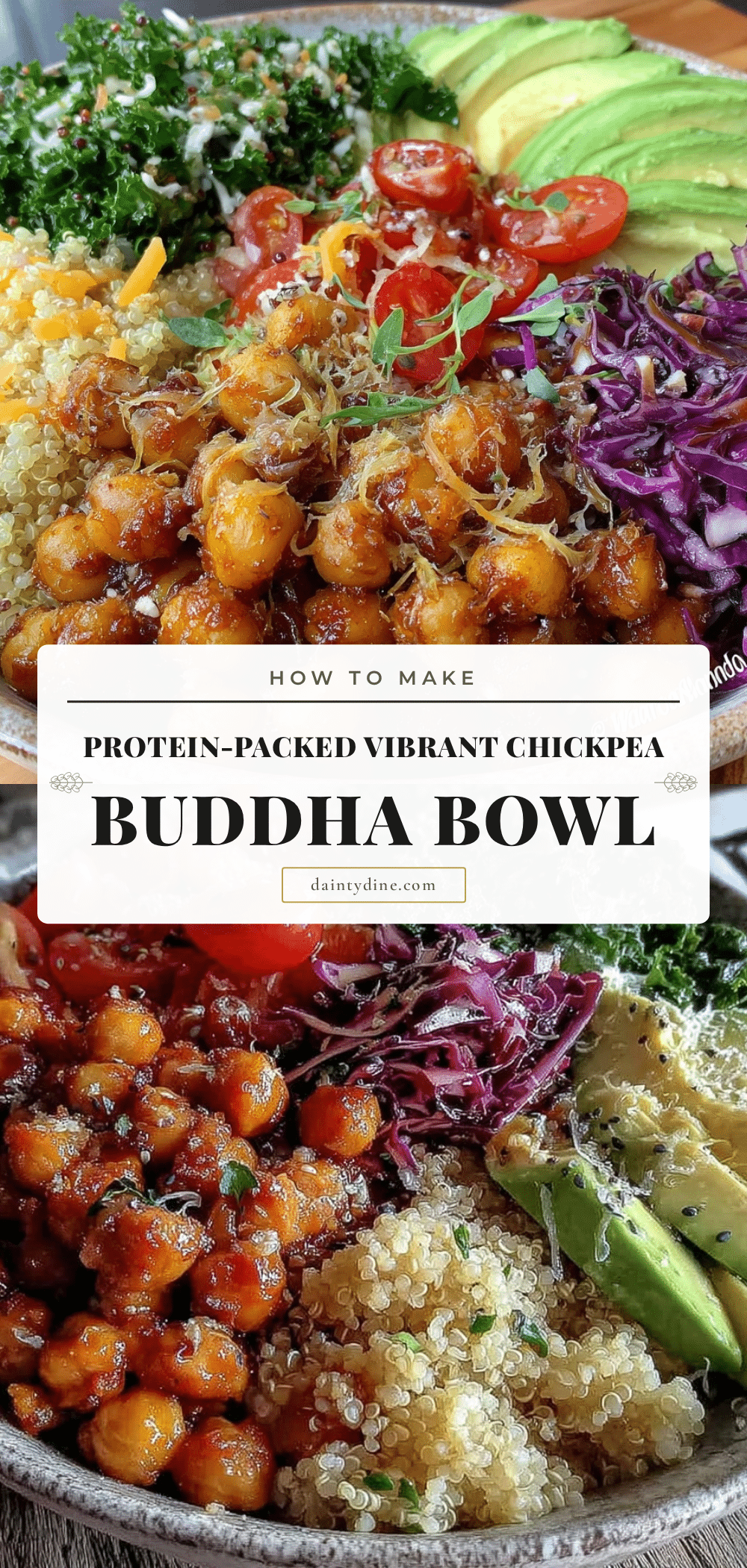 healthy chickpea Buddha bowl recipe