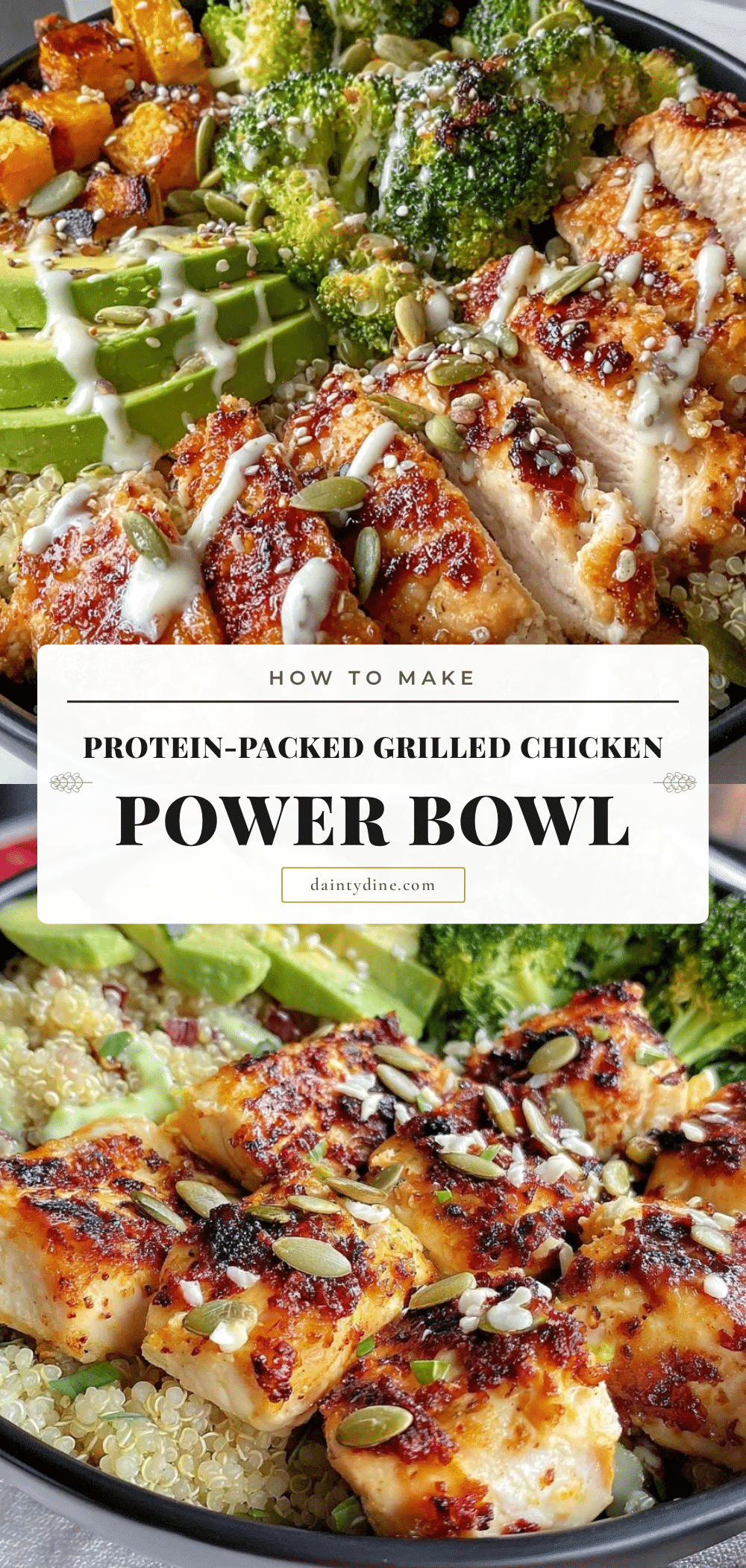 healthy grilled chicken power bowl recipe