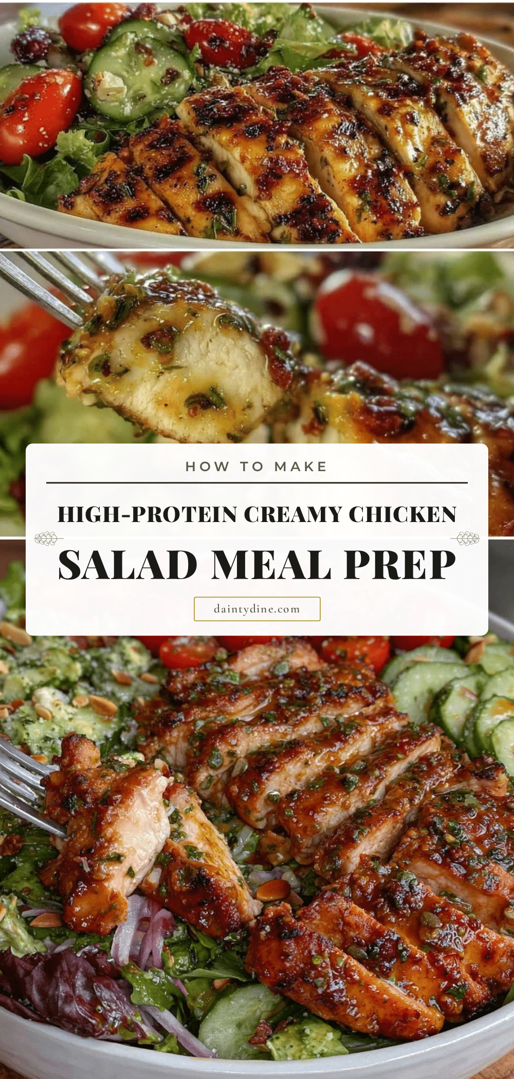 healthy high-protein chicken salad meal prep recipe
