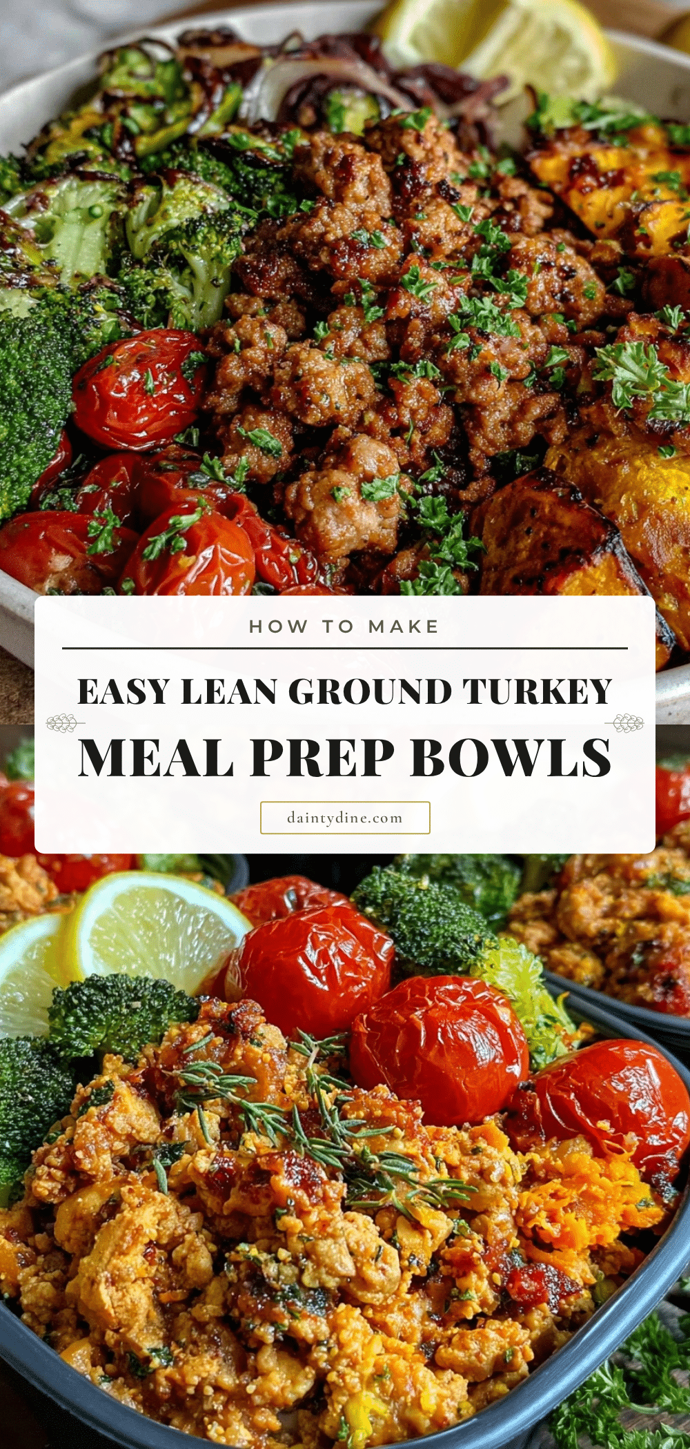 lean ground turkey meal prep bowls recipe