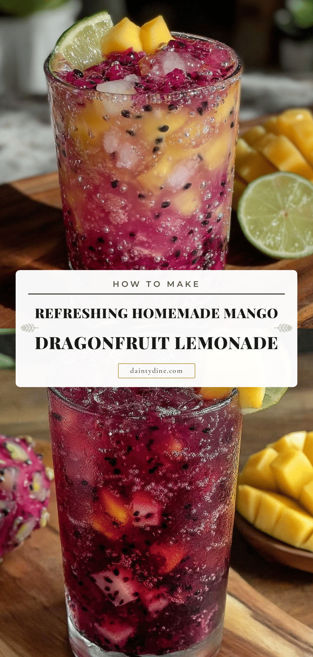 mango dragonfruit lemonade refresher recipe