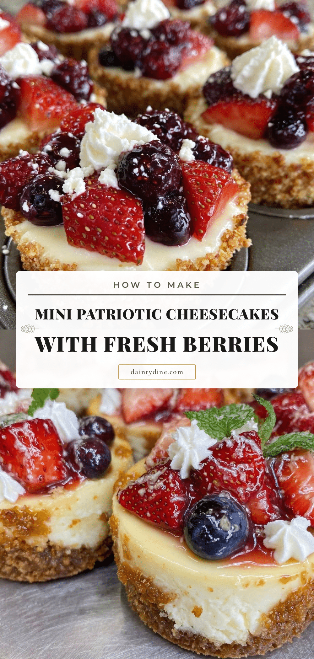 mini patriotic cheesecakes recipe