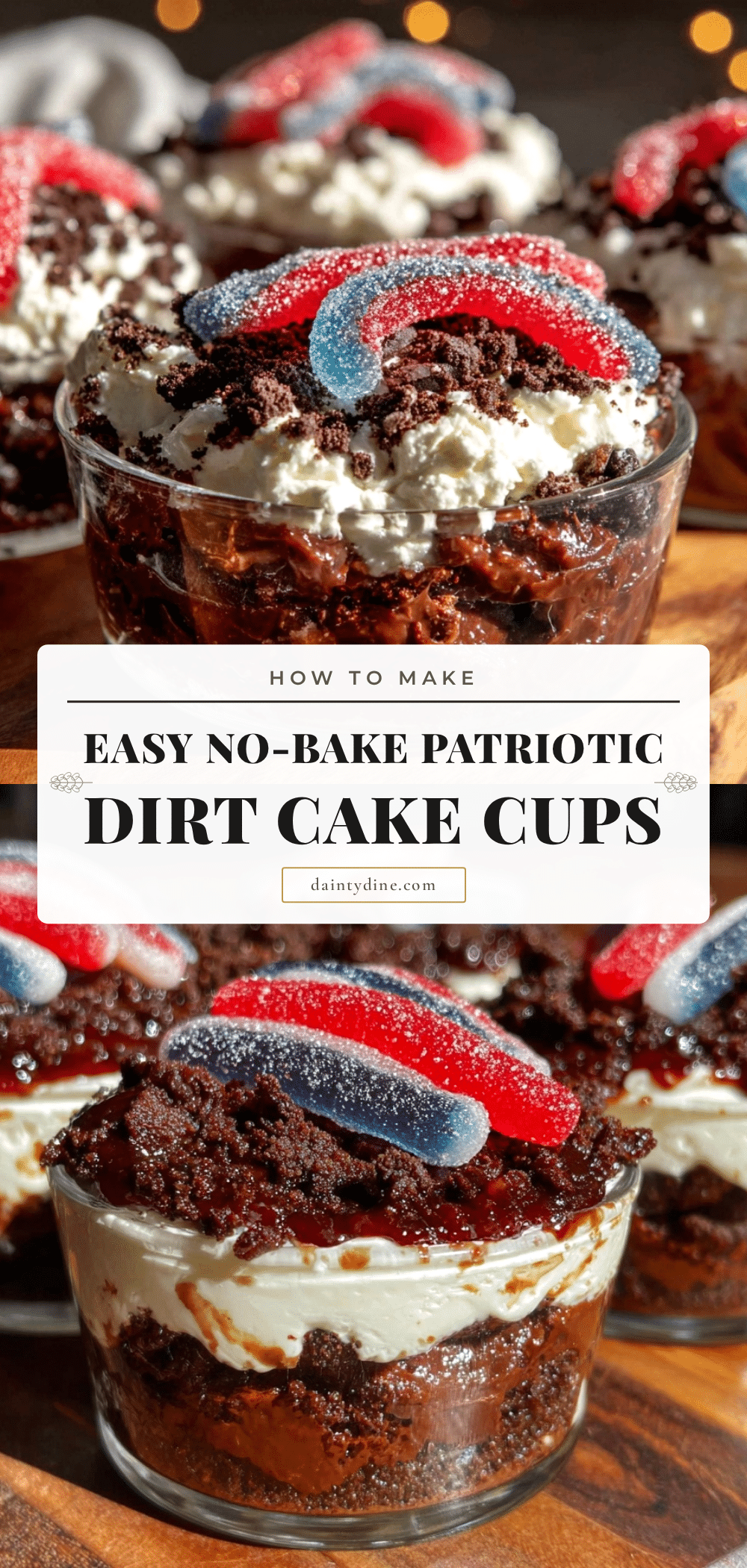 no bake dirt cake cups recipe