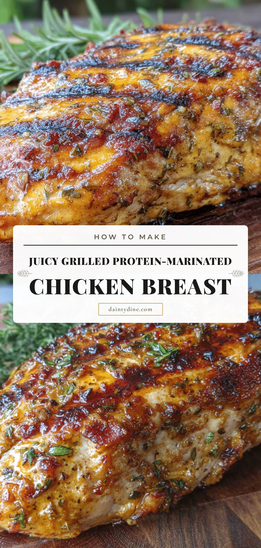 savory grilled protein-marinated chicken breast recipe