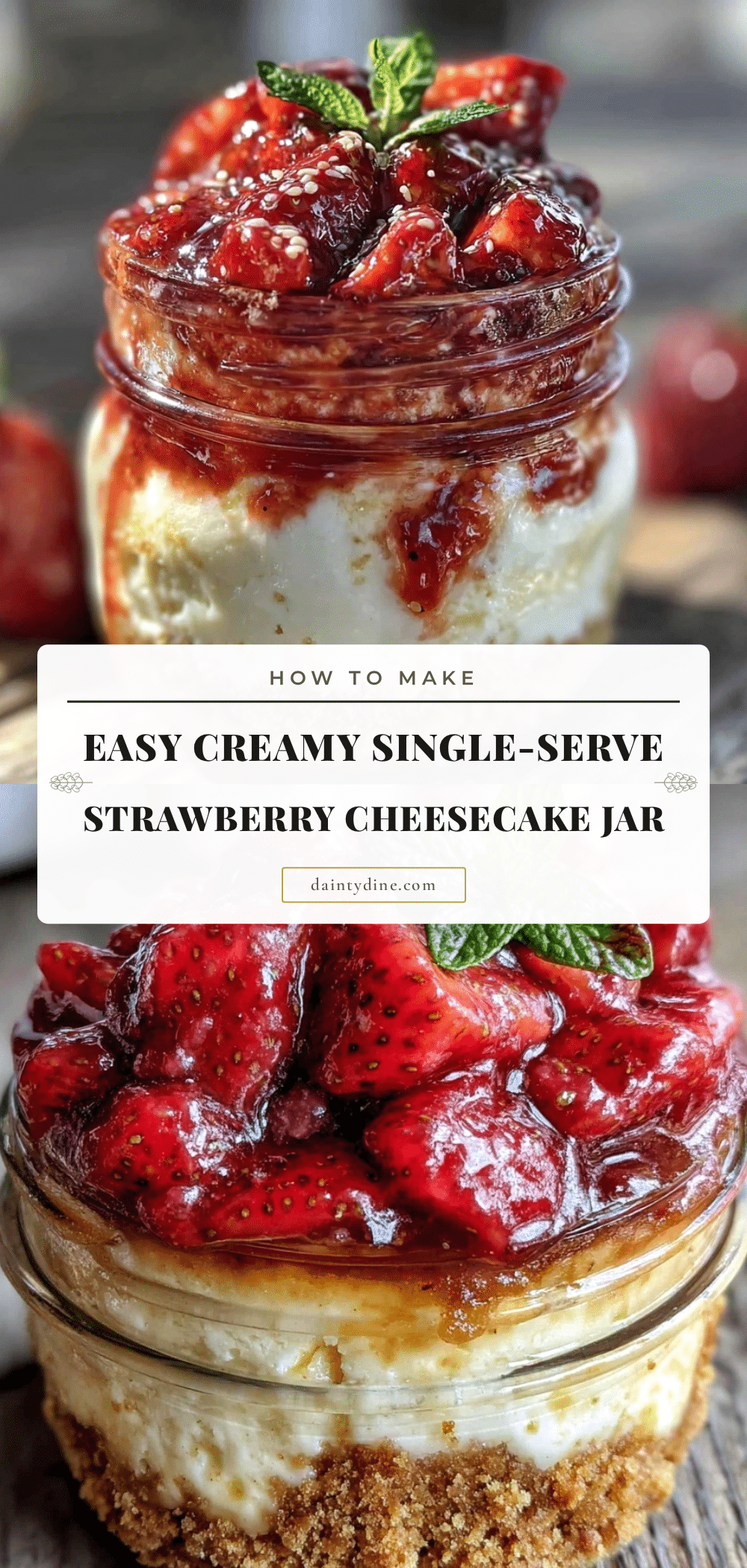 single-serve strawberry cheesecake recipe