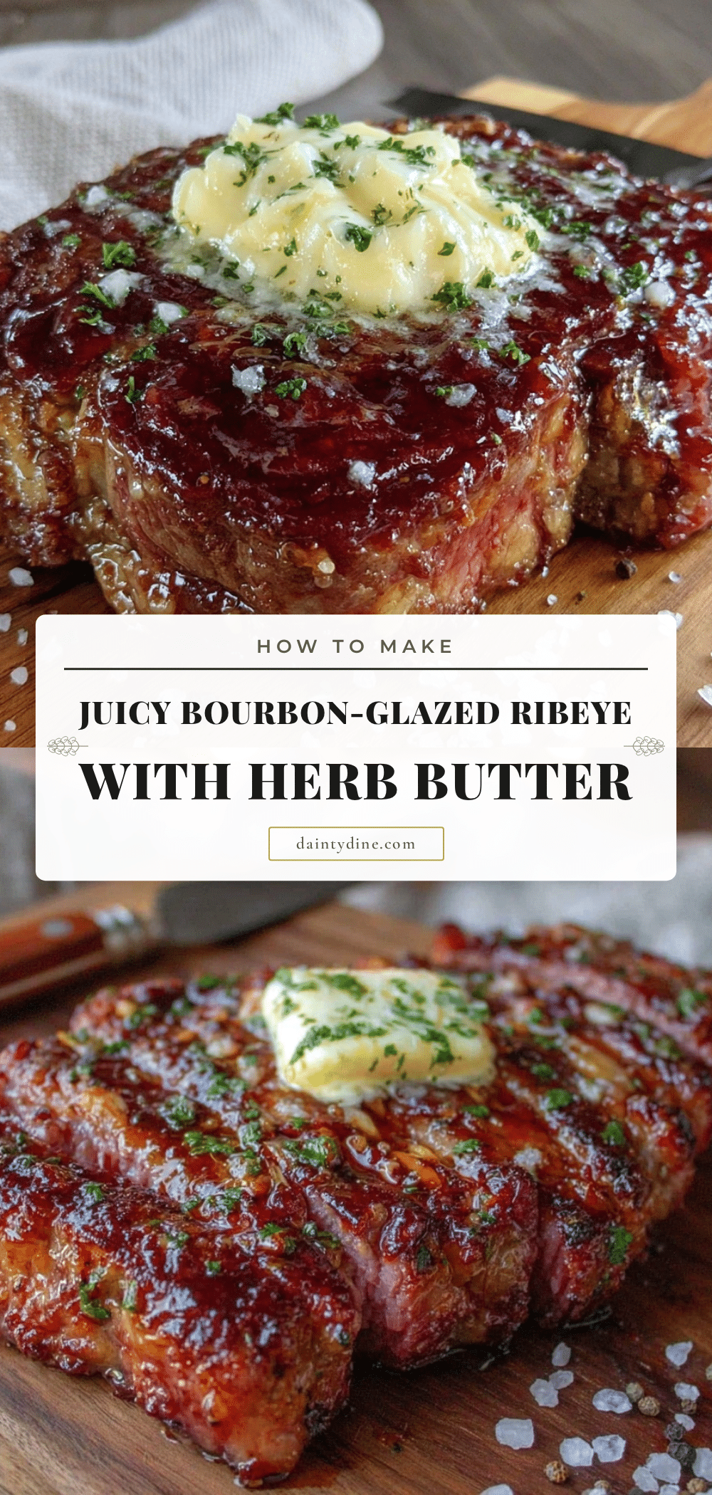bourbon-glazed ribeye steak recipe